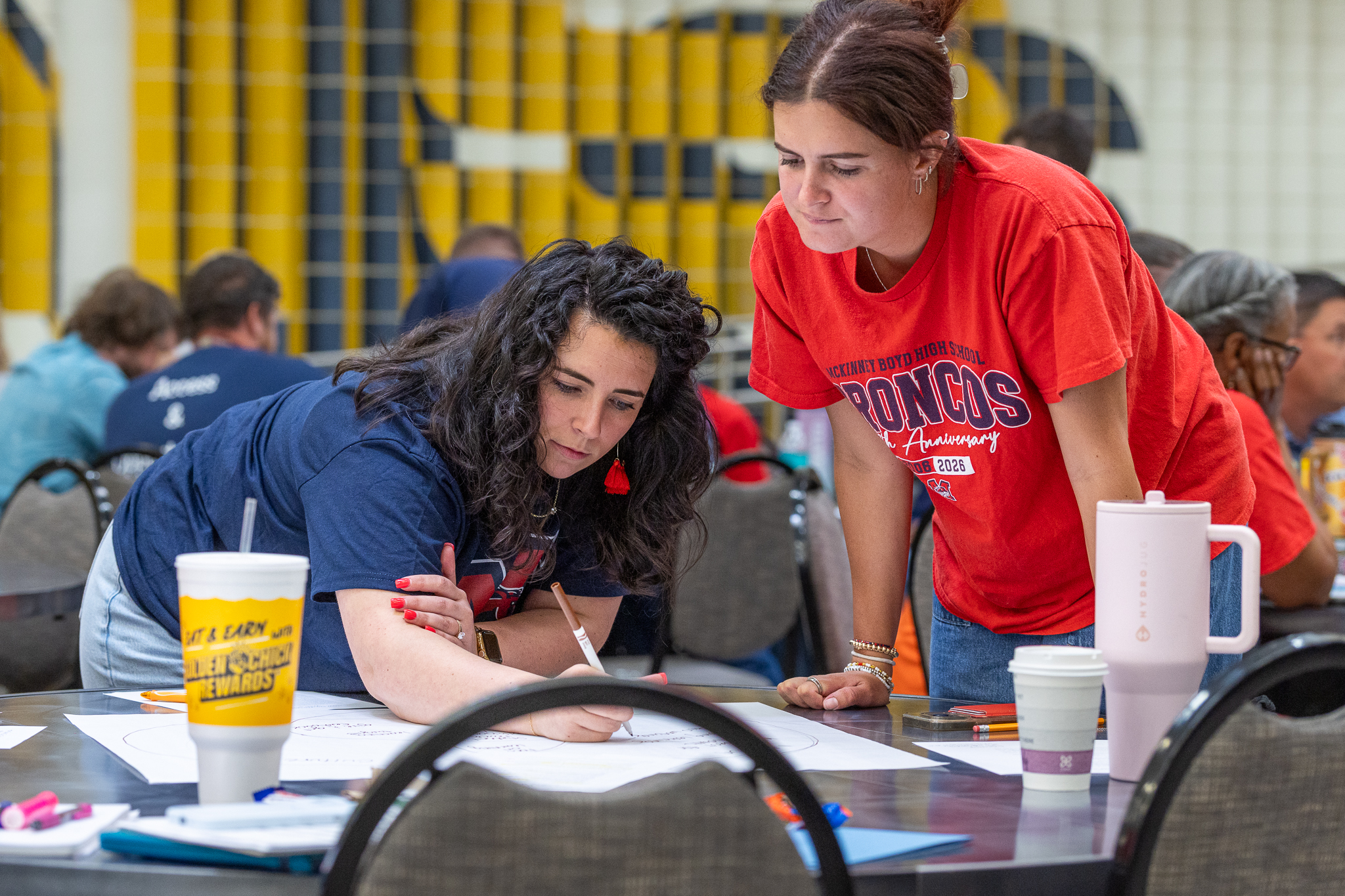 teachers attend the august kickoff conference