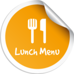 Lunch menu icon: A small graphic symbol representing a lunch menu, typically found on websites or mobile applications.