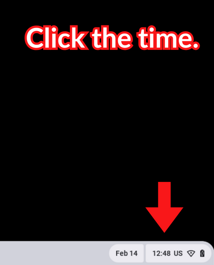 Click the time.