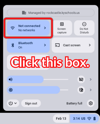 Click Wi-Fi box.