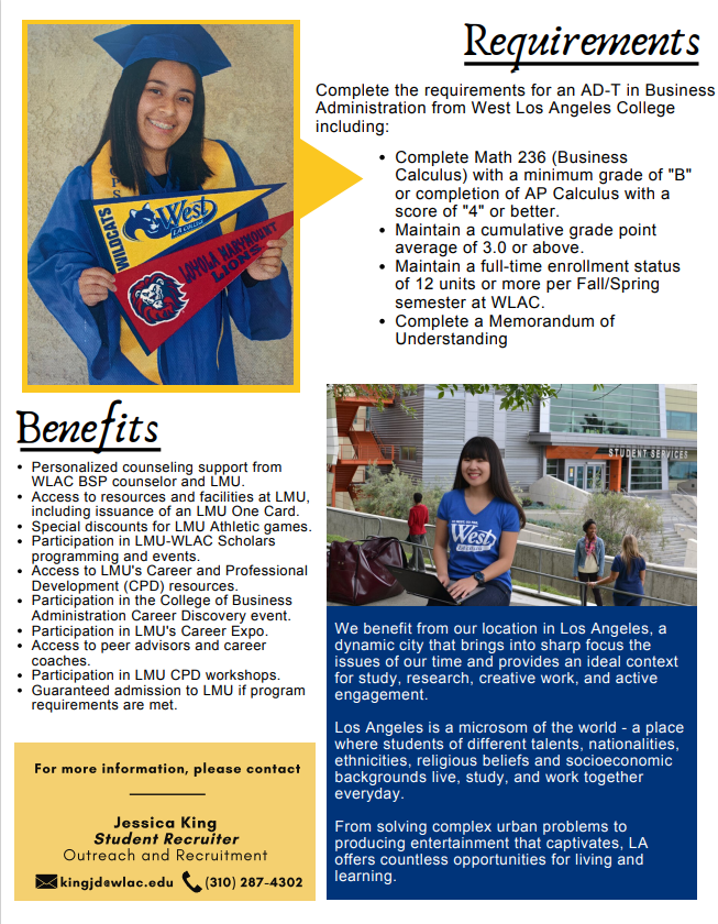 Scholarship Requirements Benefits Flyer