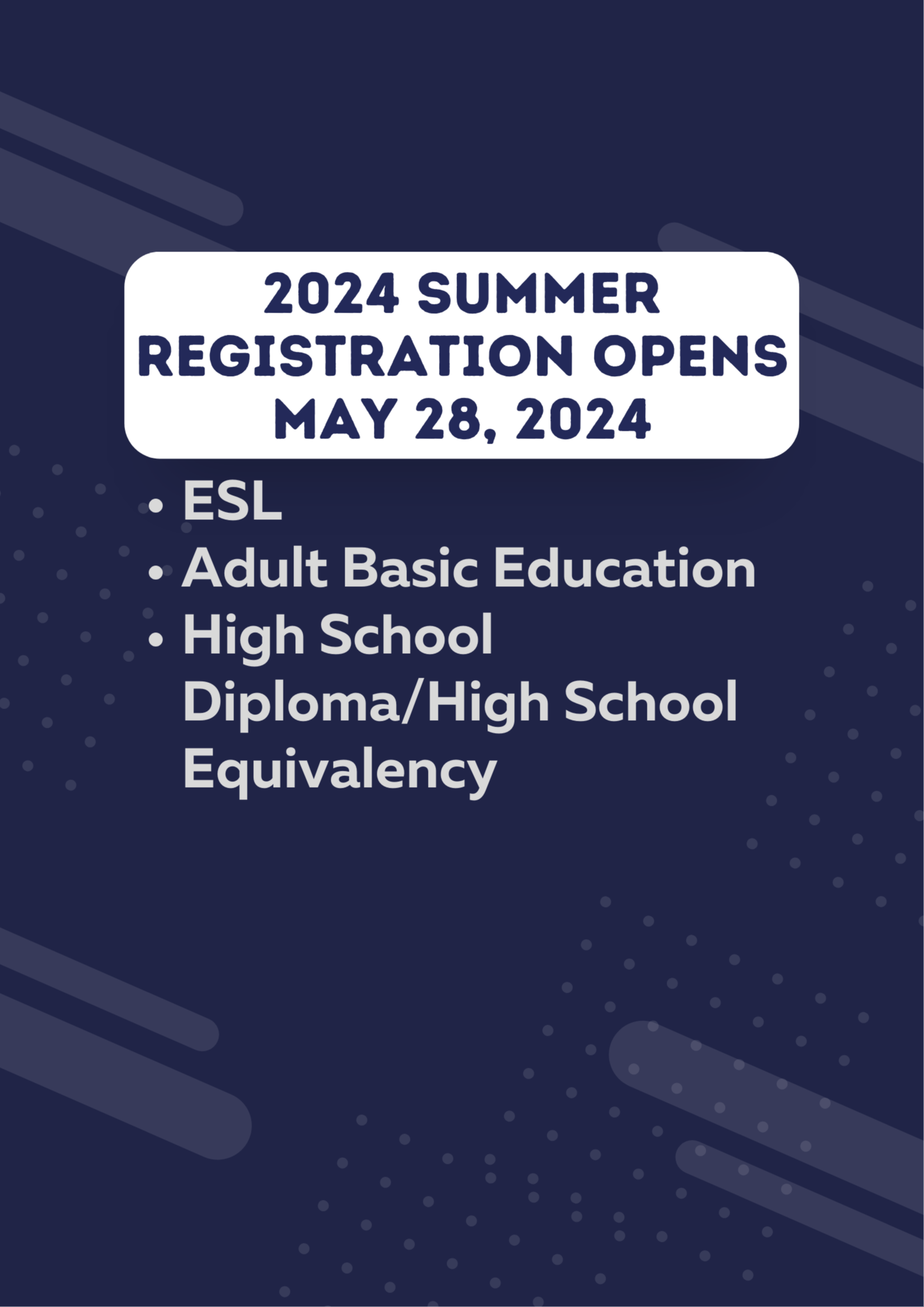 Summer Registration Opens May 28th
