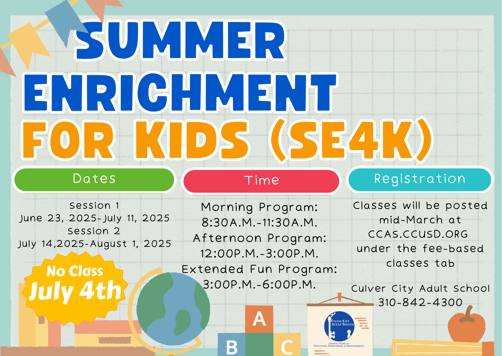 Summer Enrichment for Kids Flyer