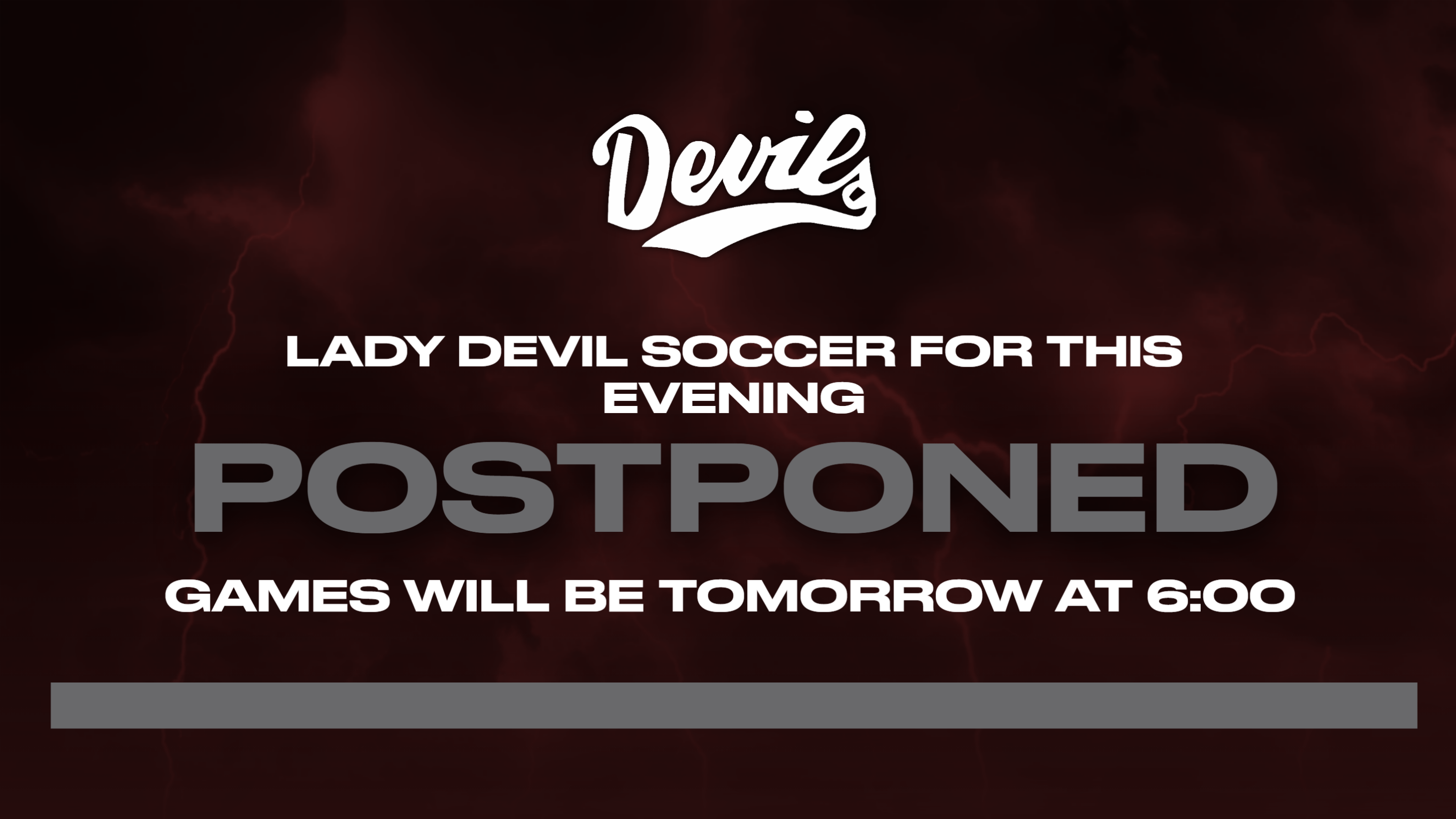 Soccer Postponed