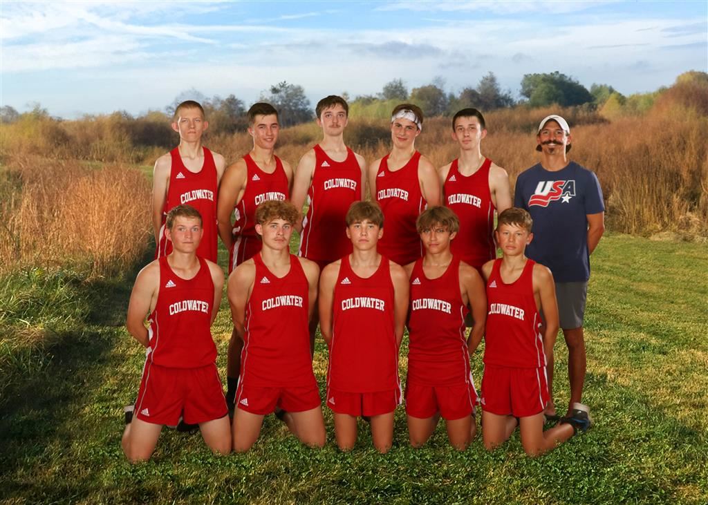The 2023 Coldwater Cardinal boys cross country team