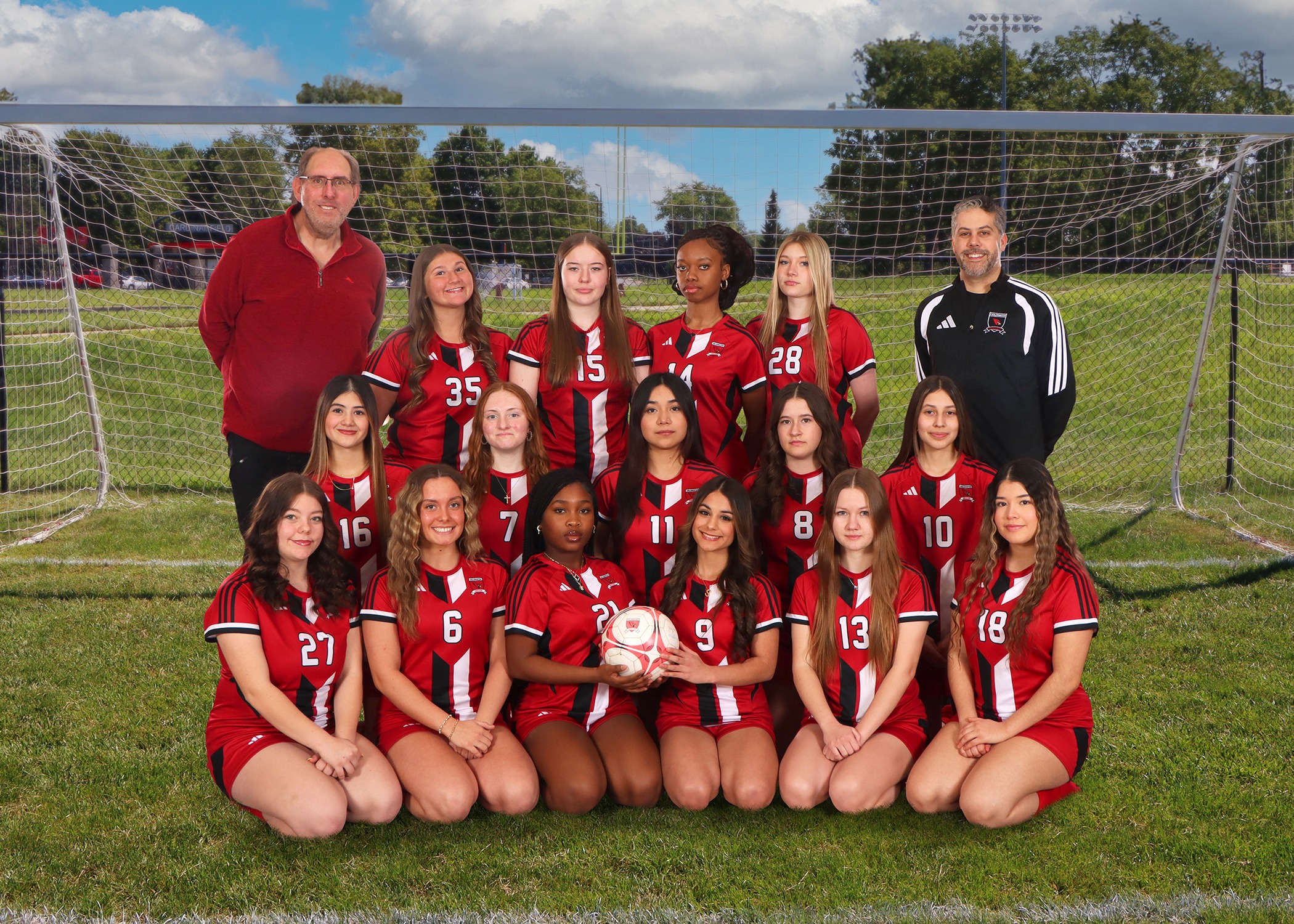 The 2026 Coldwater Cardinal varsity girls soccer team. (Photo credit: Focus & Frame Portrait Co.)