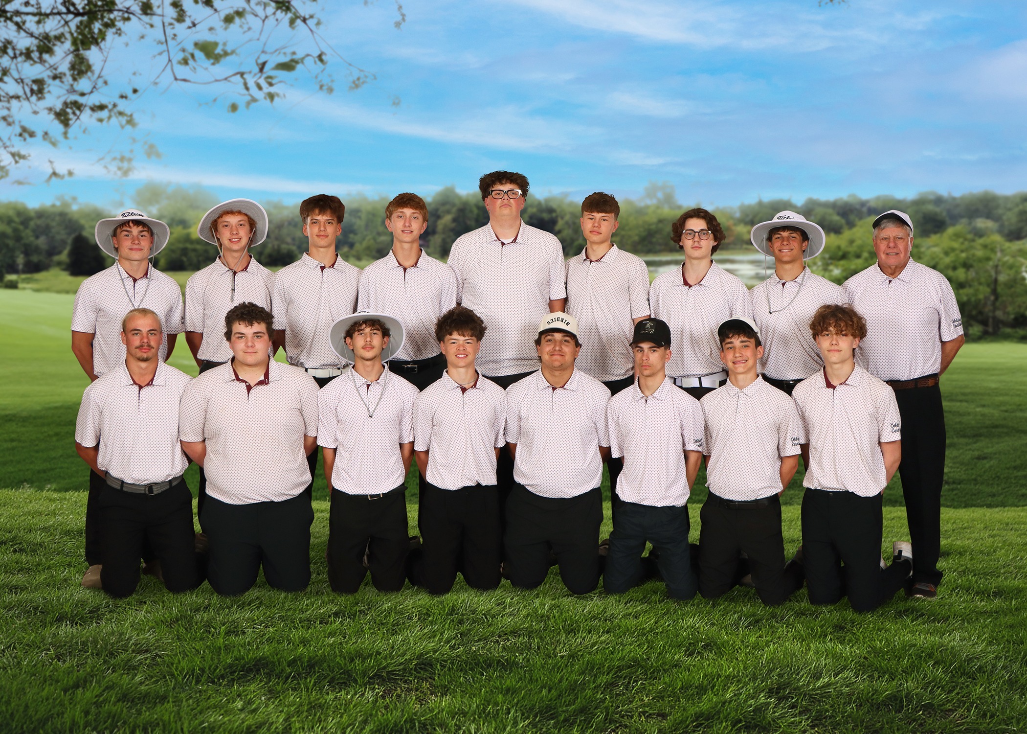 The 2026 Coldwater Cardinal varsity and JV boys golf teams. (Photo credit: Focus & Frame Portrait Co.)