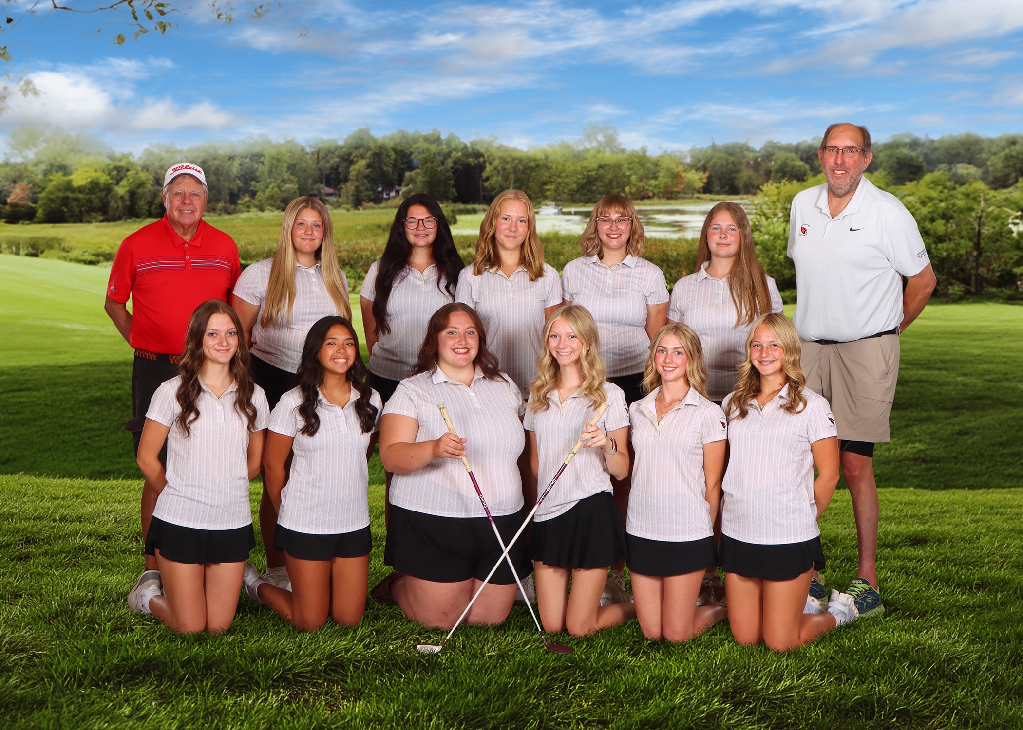 The 2026 Coldwater Cardinal girls golf team. (Photo by John Petzko)