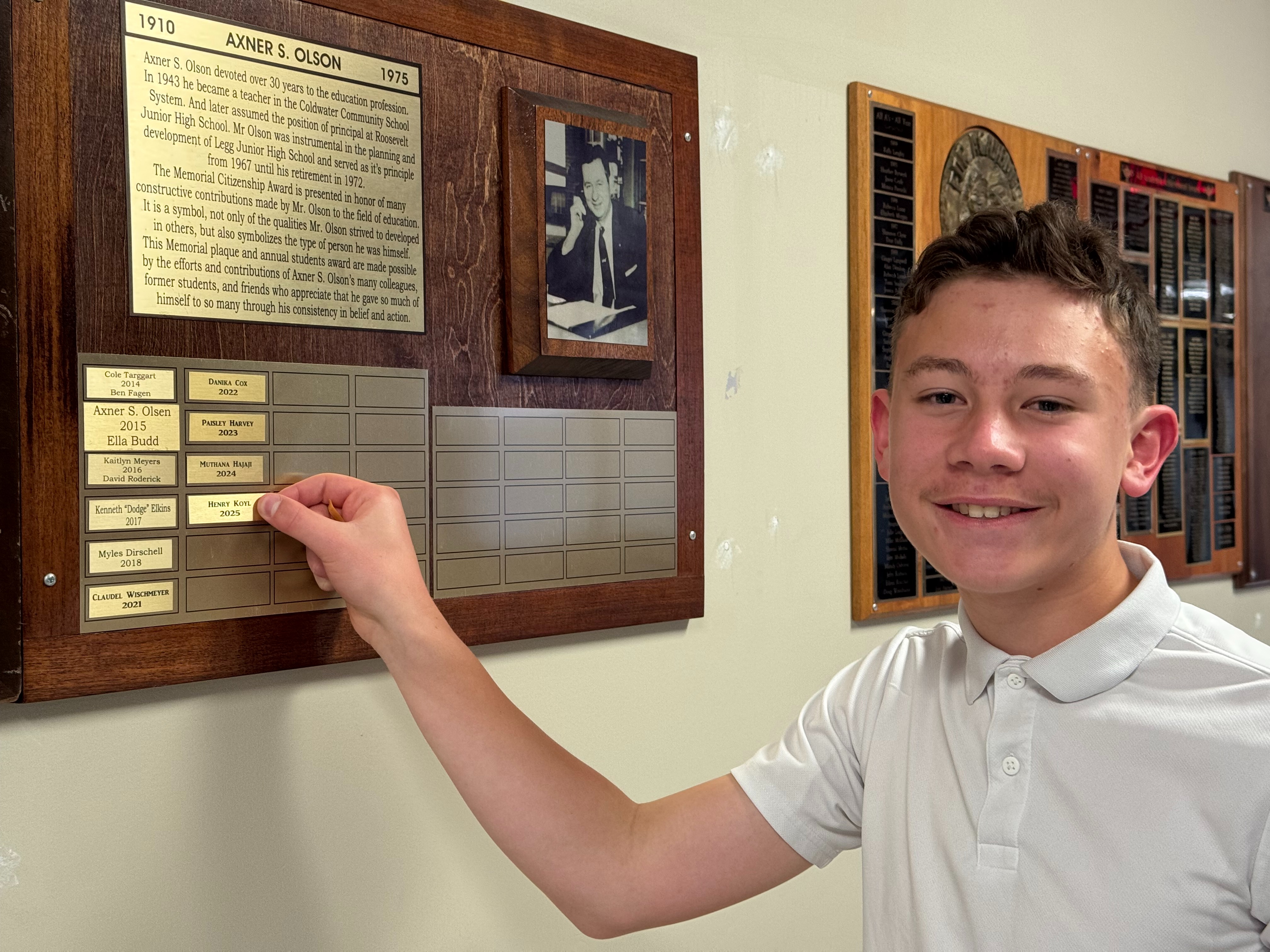 Henry Koyl, 2025 Axner S. Olson Citizenship Award recipient