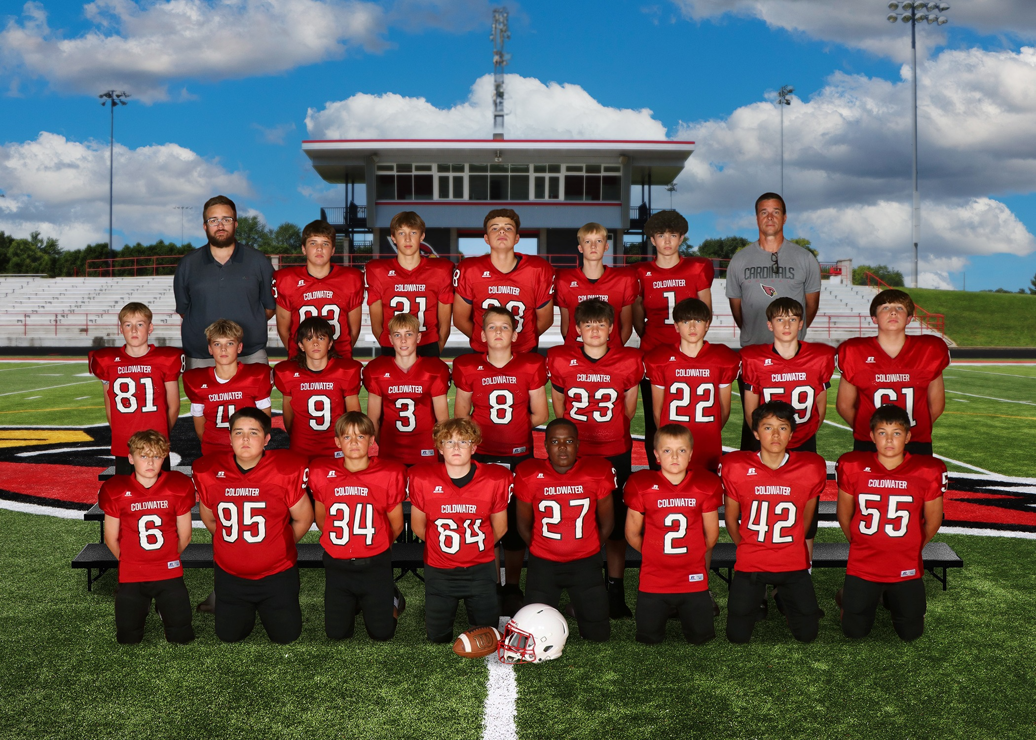 The 2025 Legg Middle School 7th Grade football team. (Photo credit: Focus & Frame Photo Co.)