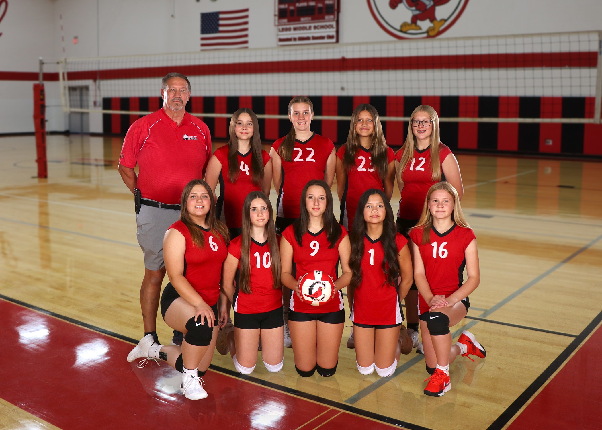 The 2025 Legg Middle School 7th Grade "A" girls volleyball team. (Photo credit: Focus & Frame Photo Co.)