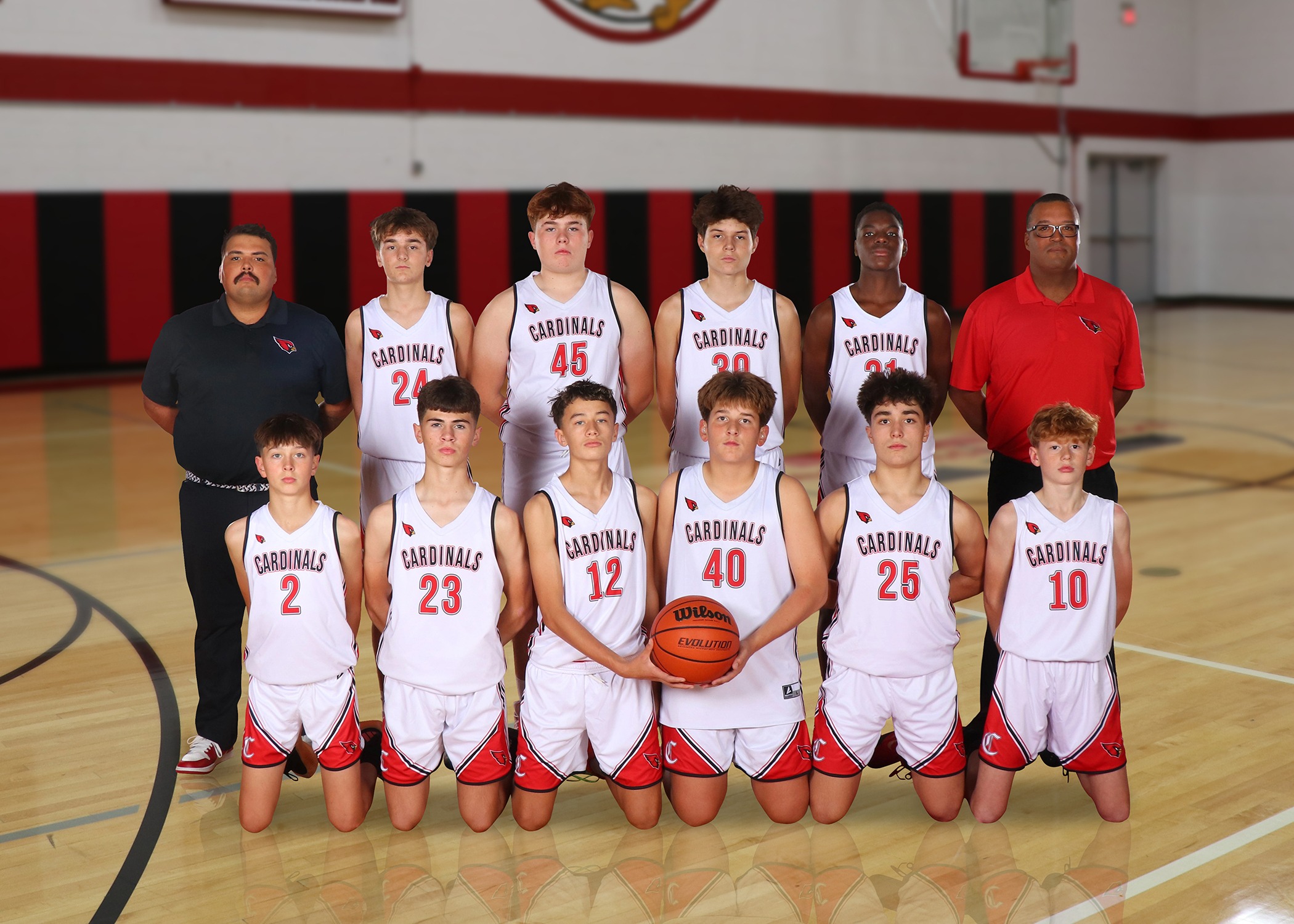 The 2025 Legg Middle School 8th Grade Boys Basketball "A" team. (Photo credit: Focus & Frame Portrait Co.)