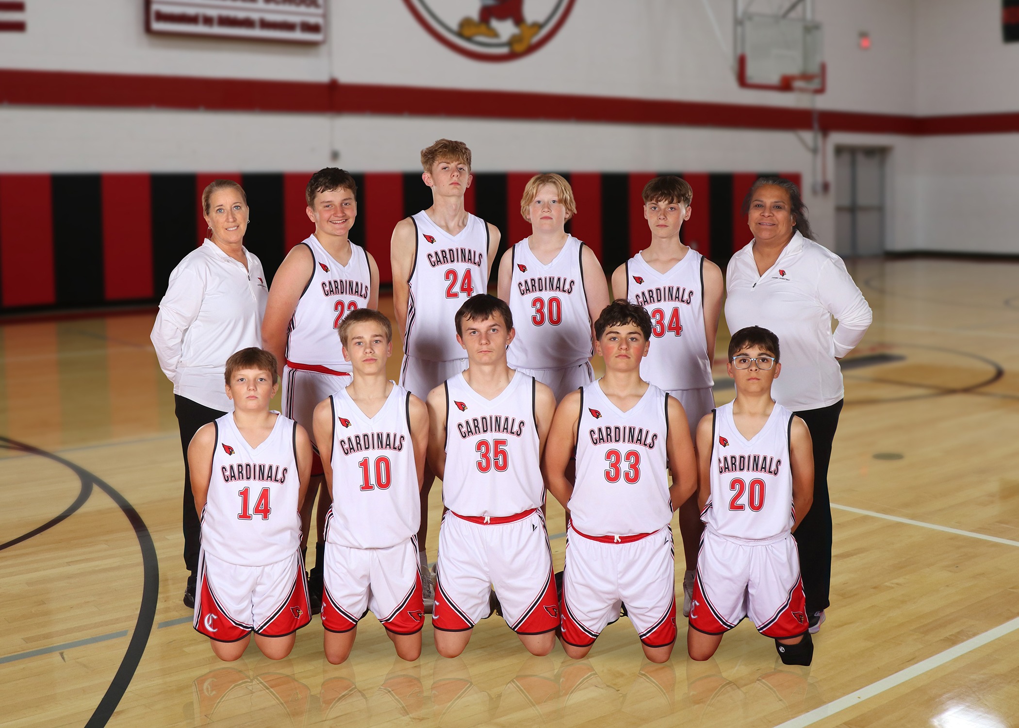 The 2025 Legg Middle School 8th Grade Boys Basketball "B" team. (Photo credit: Focus & Frame Portrait Co.)