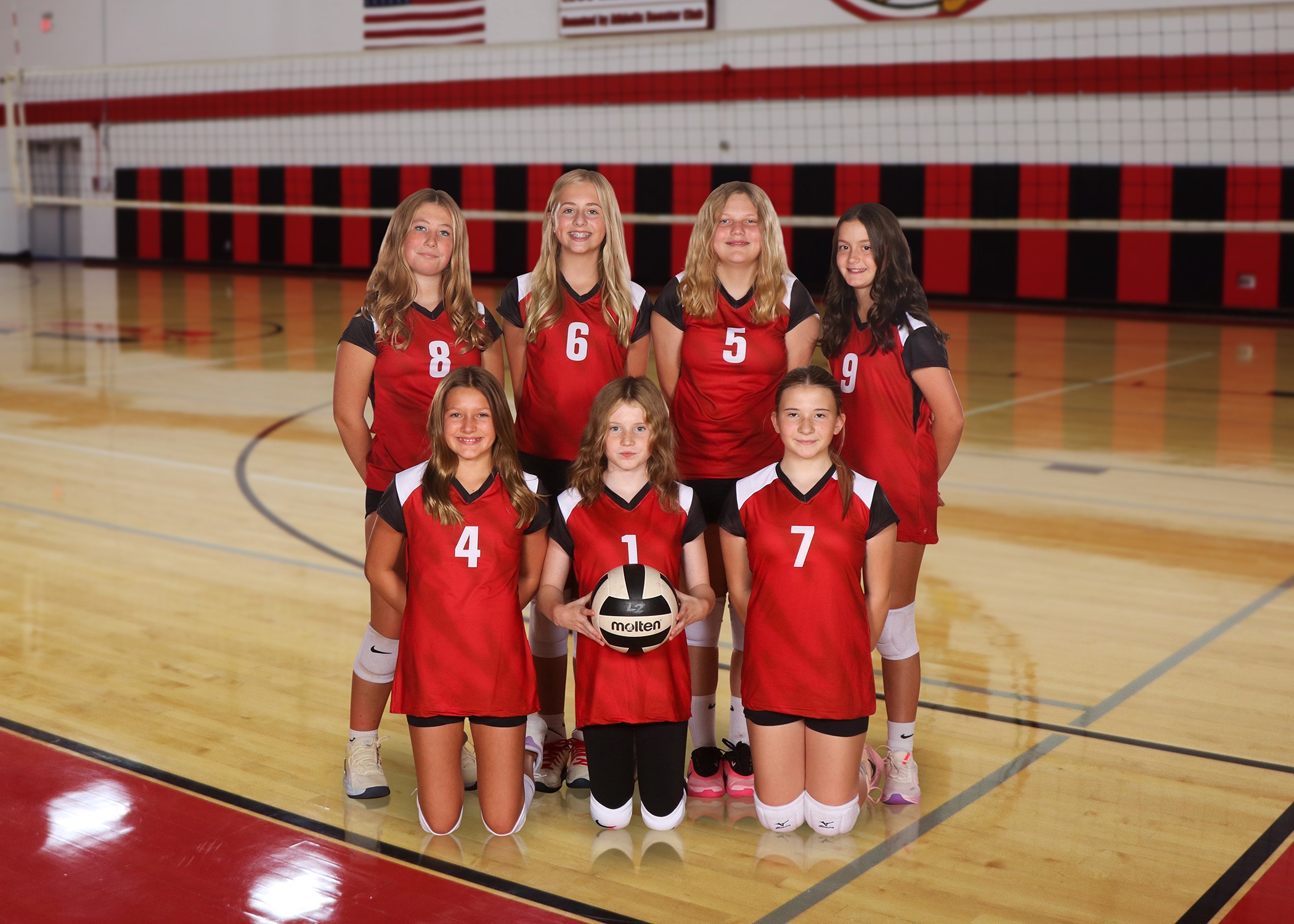 The 2026 Legg Middle School 7th Grade "A" girls volleyball team. (Photo credit: Focus & Frame Photo Co.)