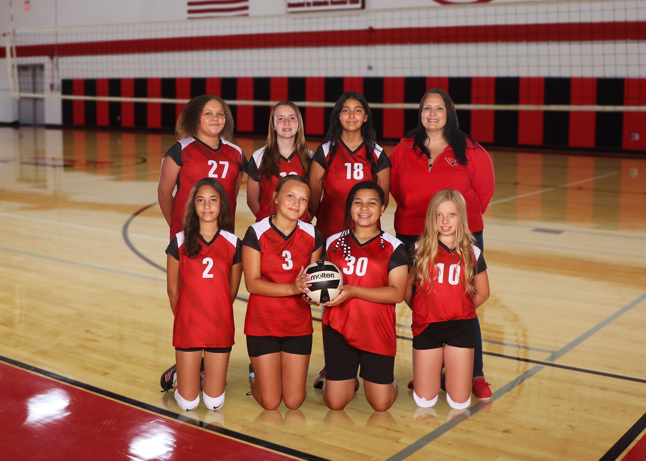 The 2026 Legg Middle School 7th Grade "B" girls volleyball team. (Photo credit: Focus & Frame Photo Co.)