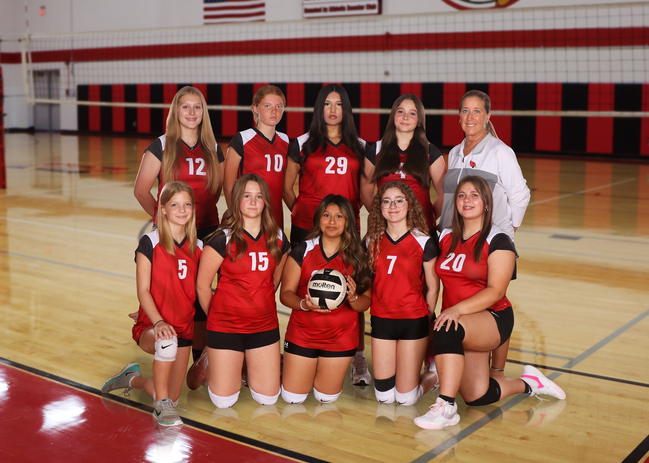 The 2026 Legg Middle School 8th Grade "B" girls volleyball team. (Photo credit: Focus & Frame Photo Co.)