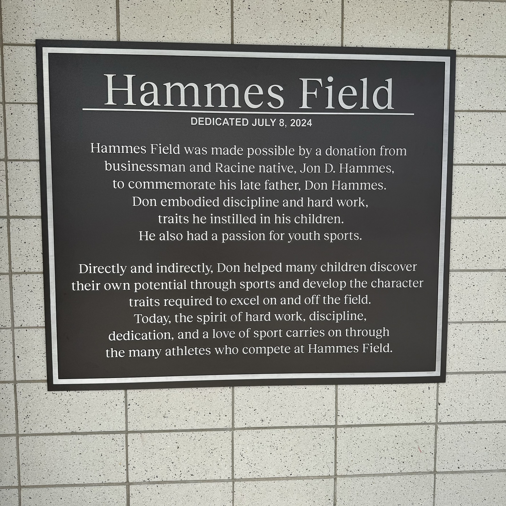 Hammes Field ribbon cutting ceremony