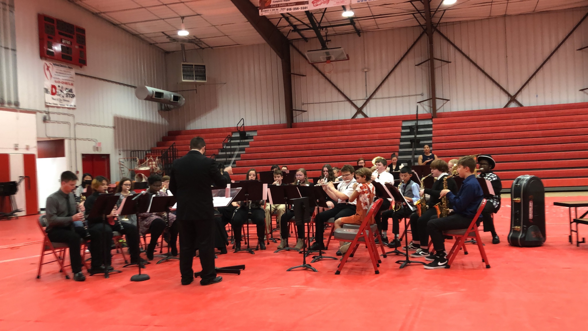 A photo of the concert band playing music