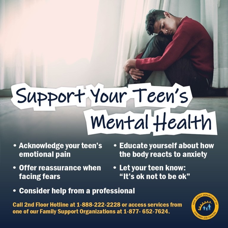 Support Your Teen's Mental Health Flyer.