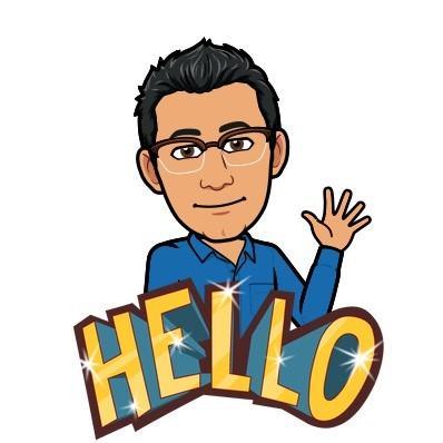 Graphic Art of Mr. May saying Hello