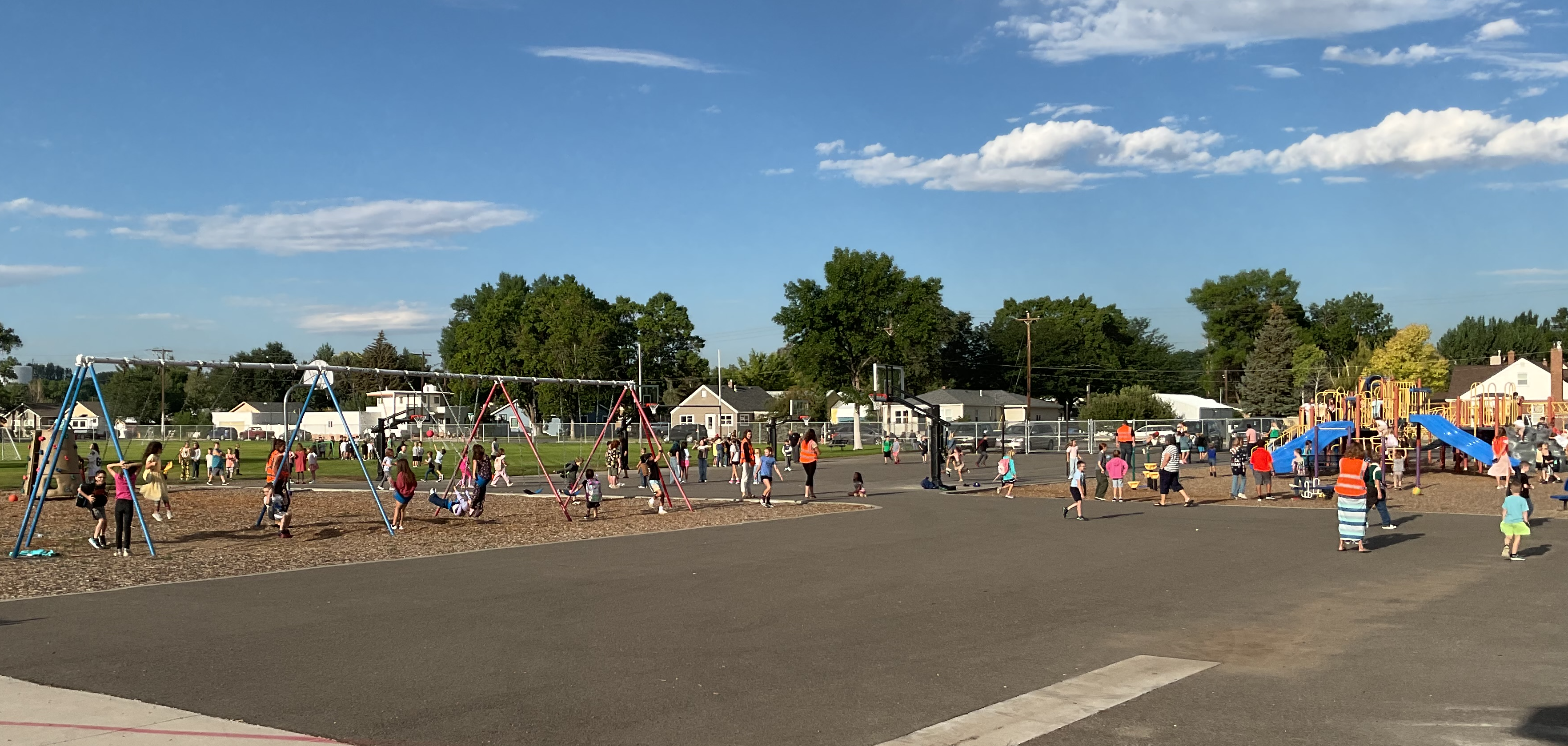 First day of school playground fun