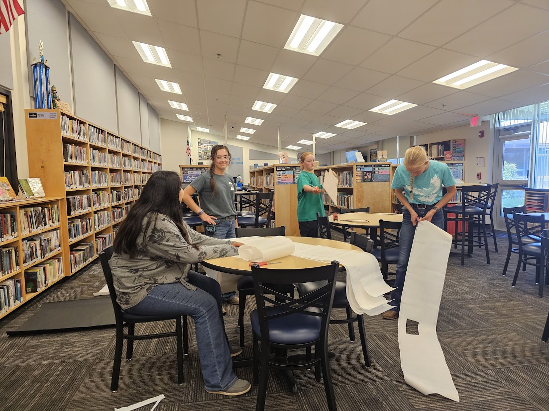 LHS library students