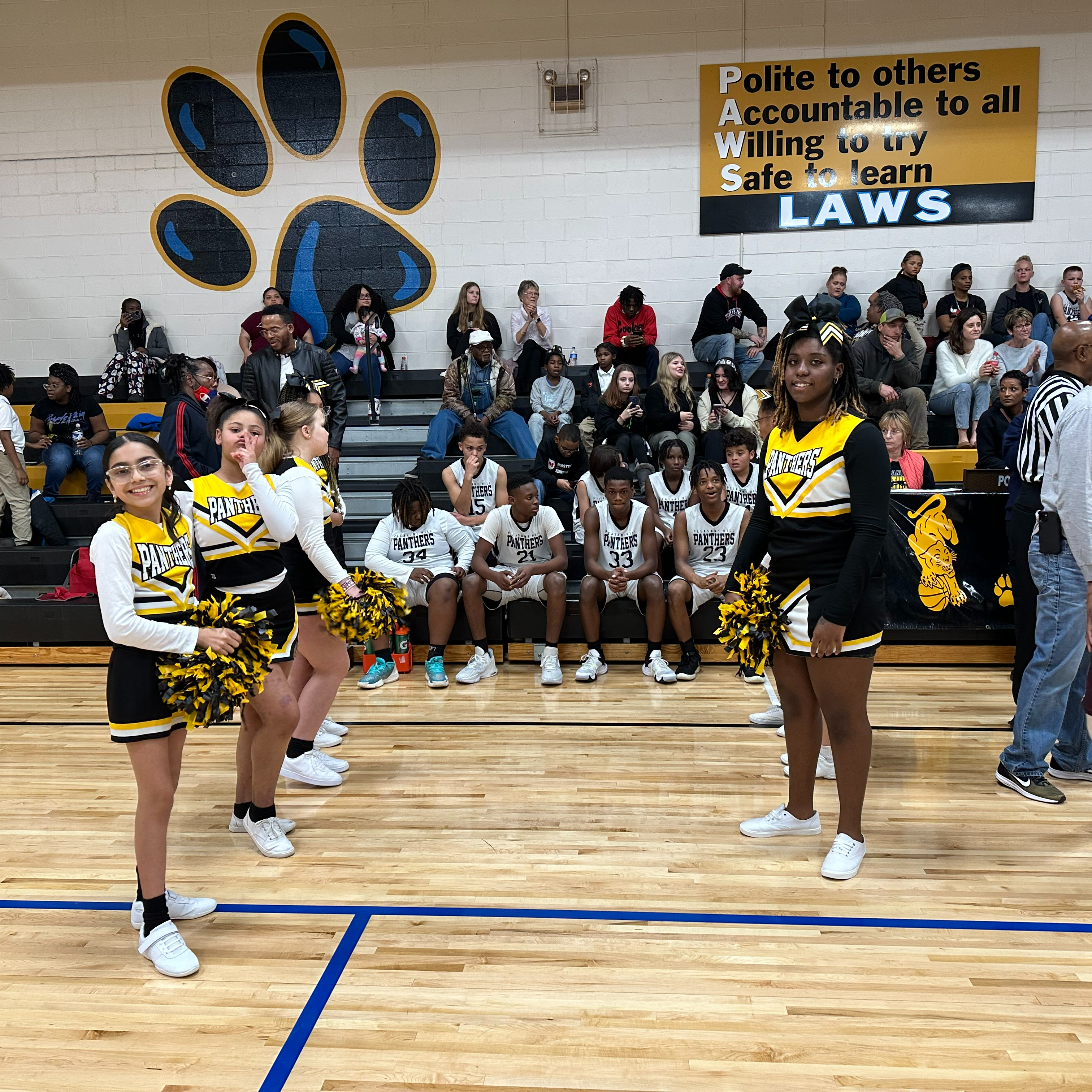 students listening to the coach