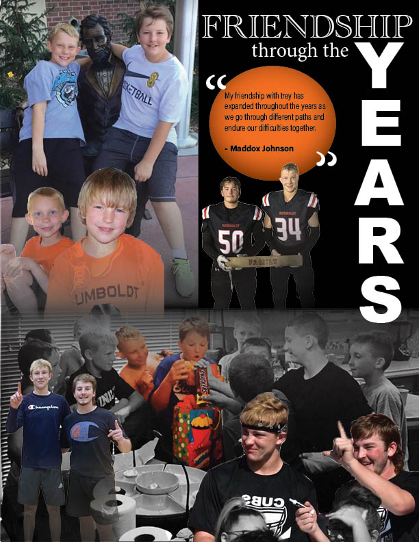 Collage of students happy and a quote of Maddox