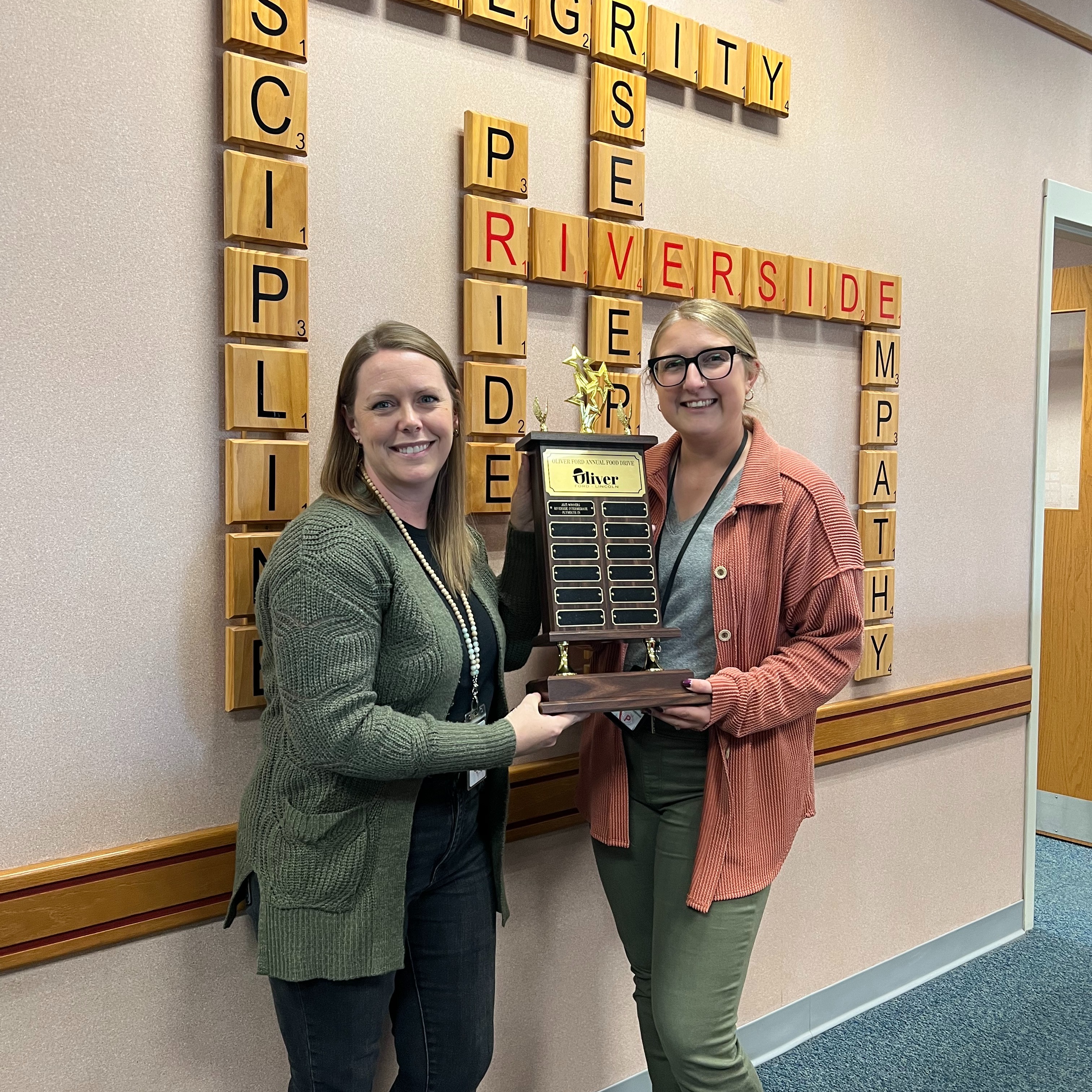 Oliver ford food drive winners!