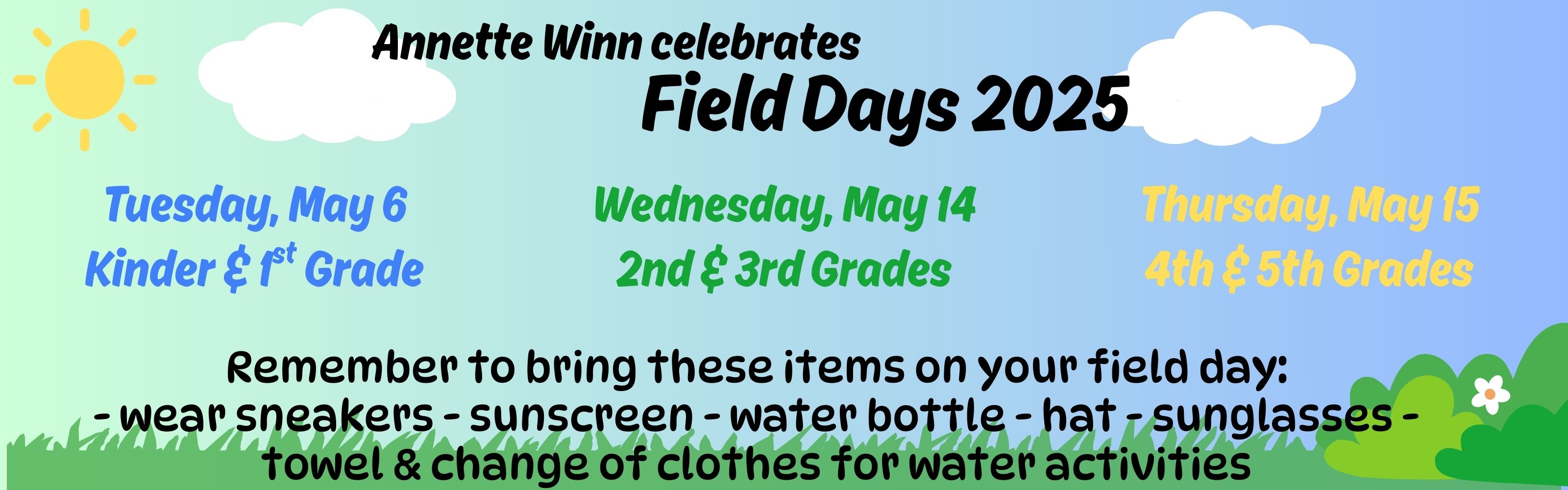 FIELD DAYS 2025 have been rescheduled