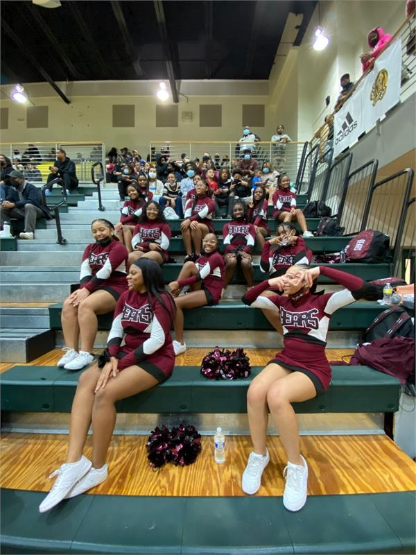 Sitting in the bleachers