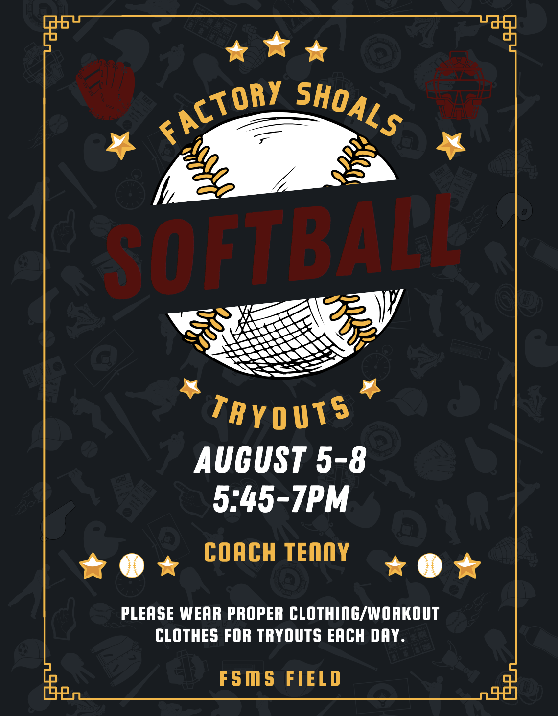 softball tryouts