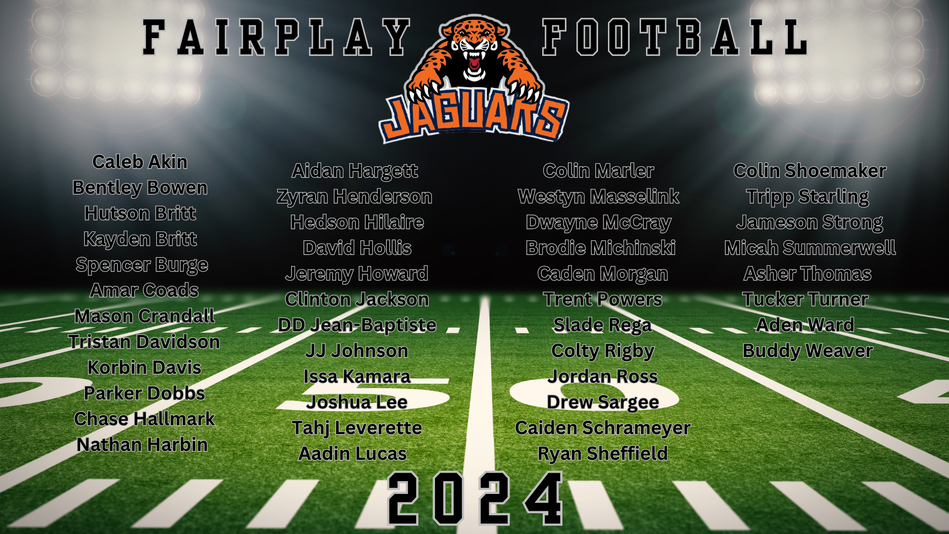 Jaguar Football Team 2024