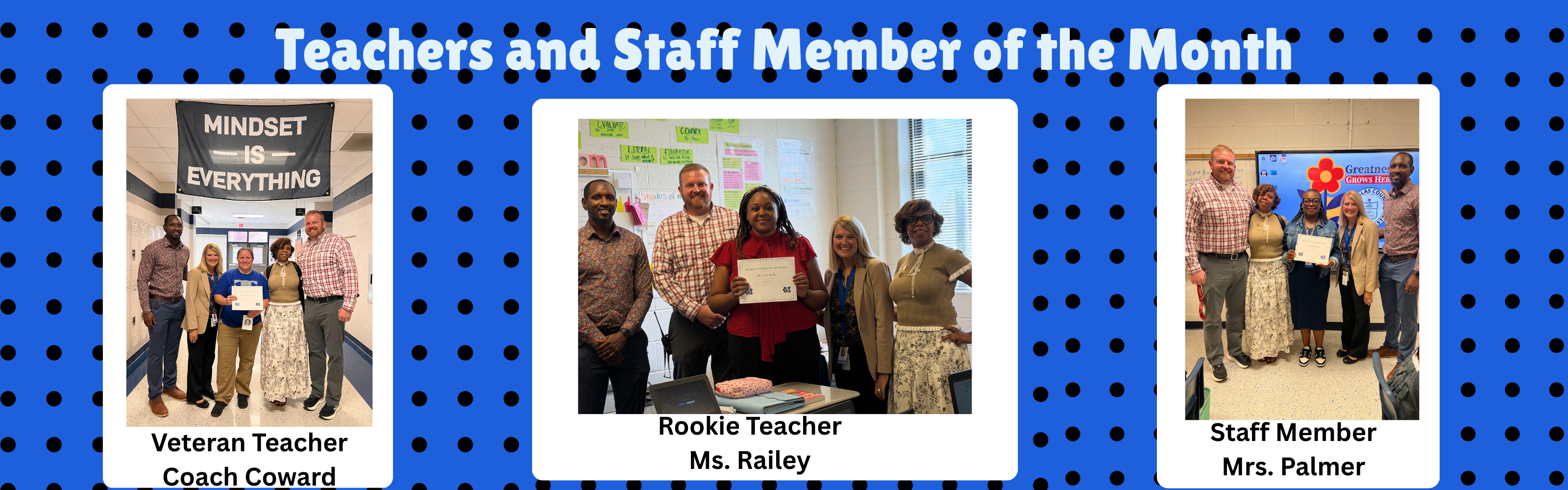 Staff and Teacher of the Month