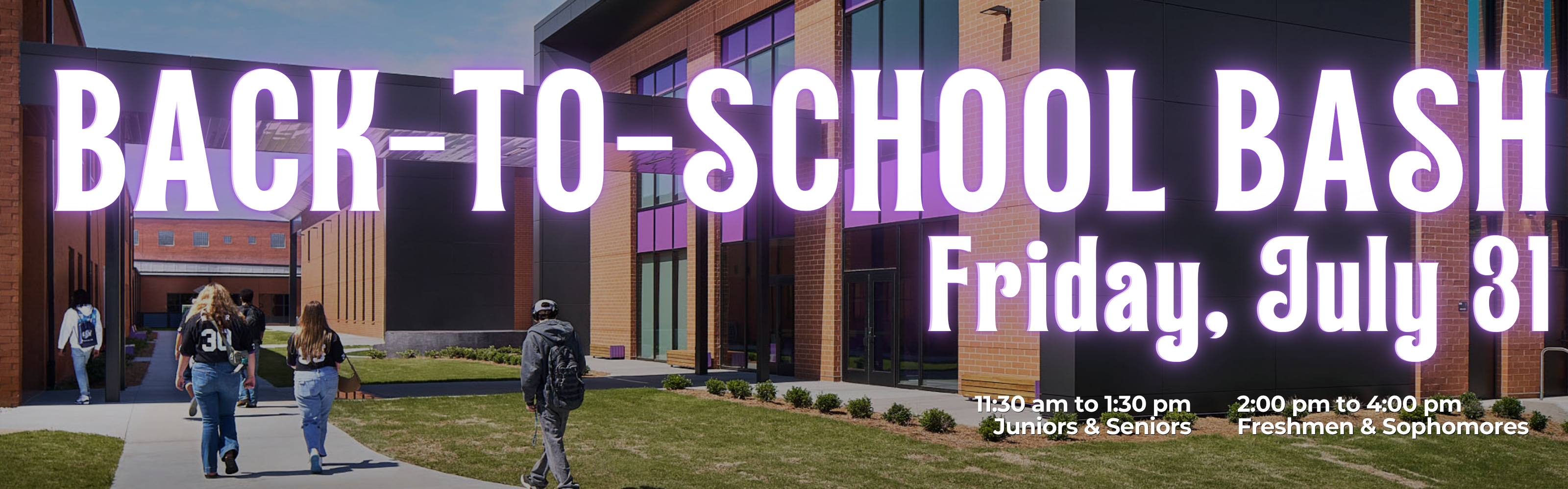 Back to School Bash on July 31