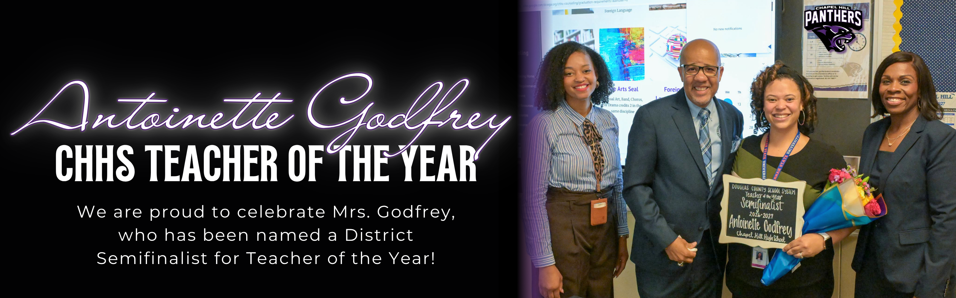 Godfrey named semifinalist for district teacher of the year