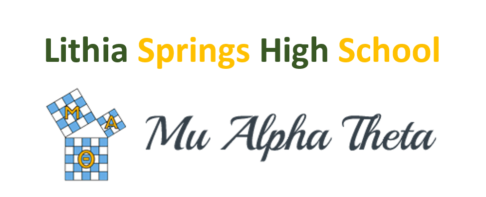  This is a graphic with building blocks that reads "Lithia Springs High School. Mu Alpha Theta"