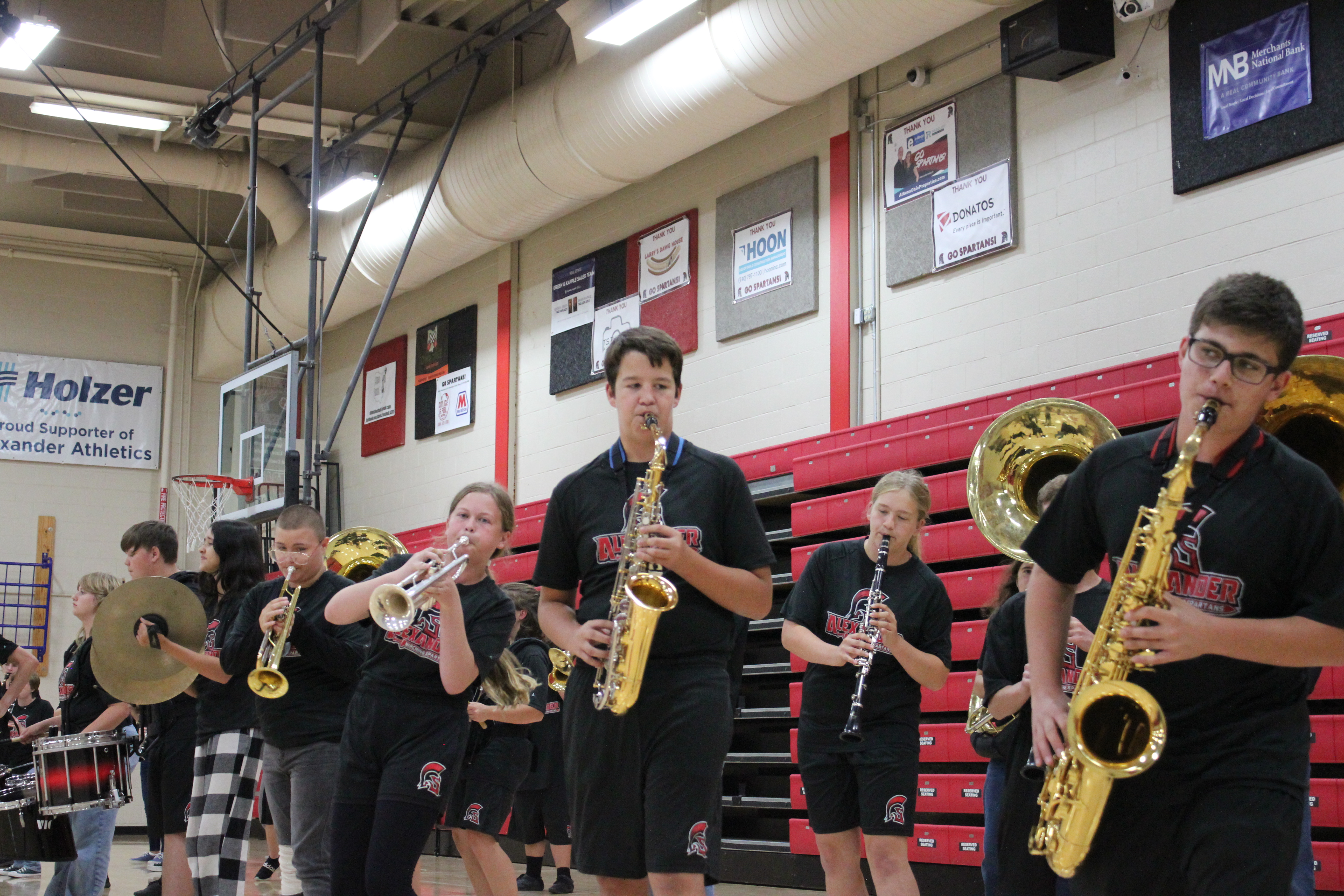 Band during pep rally