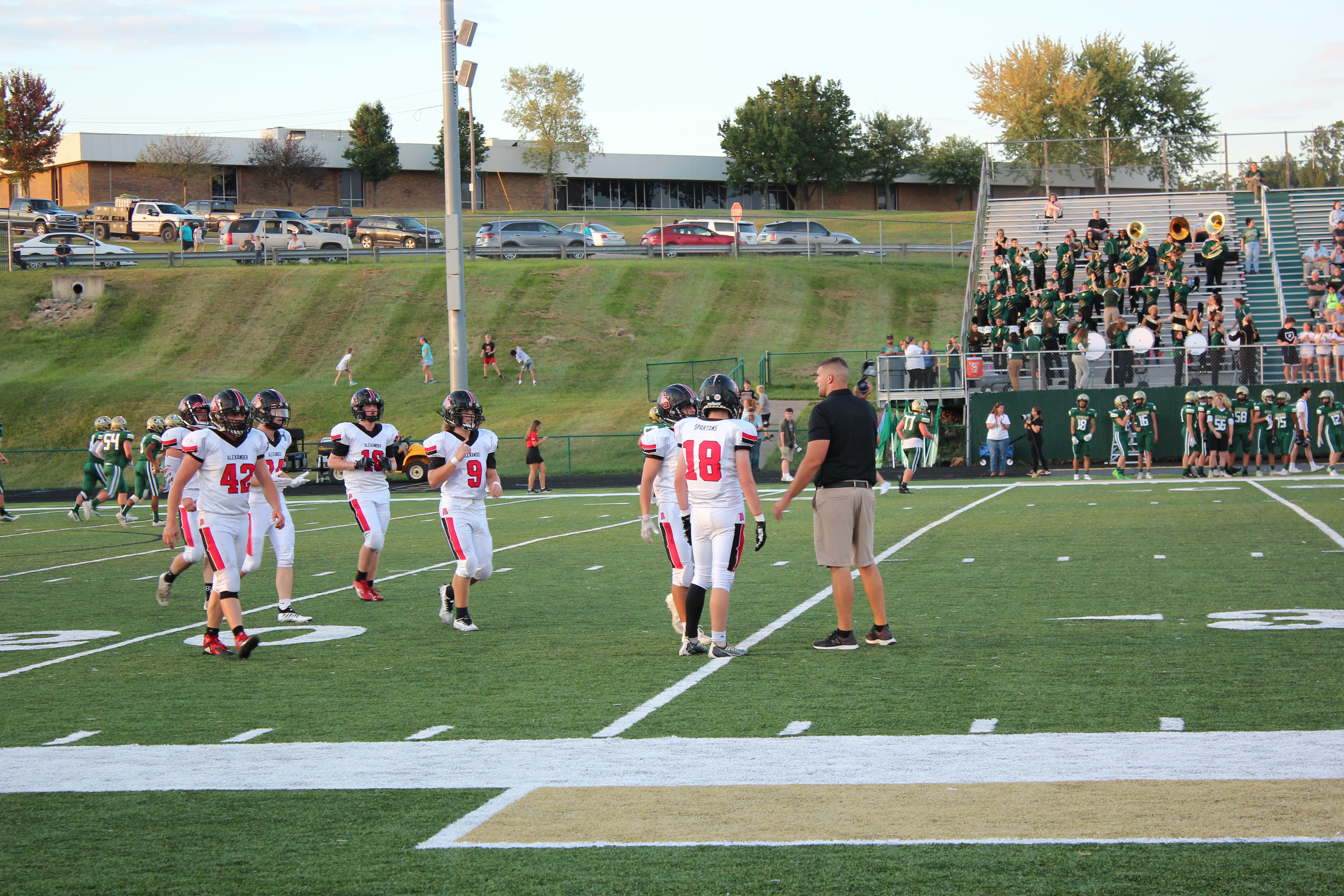 football players on the field