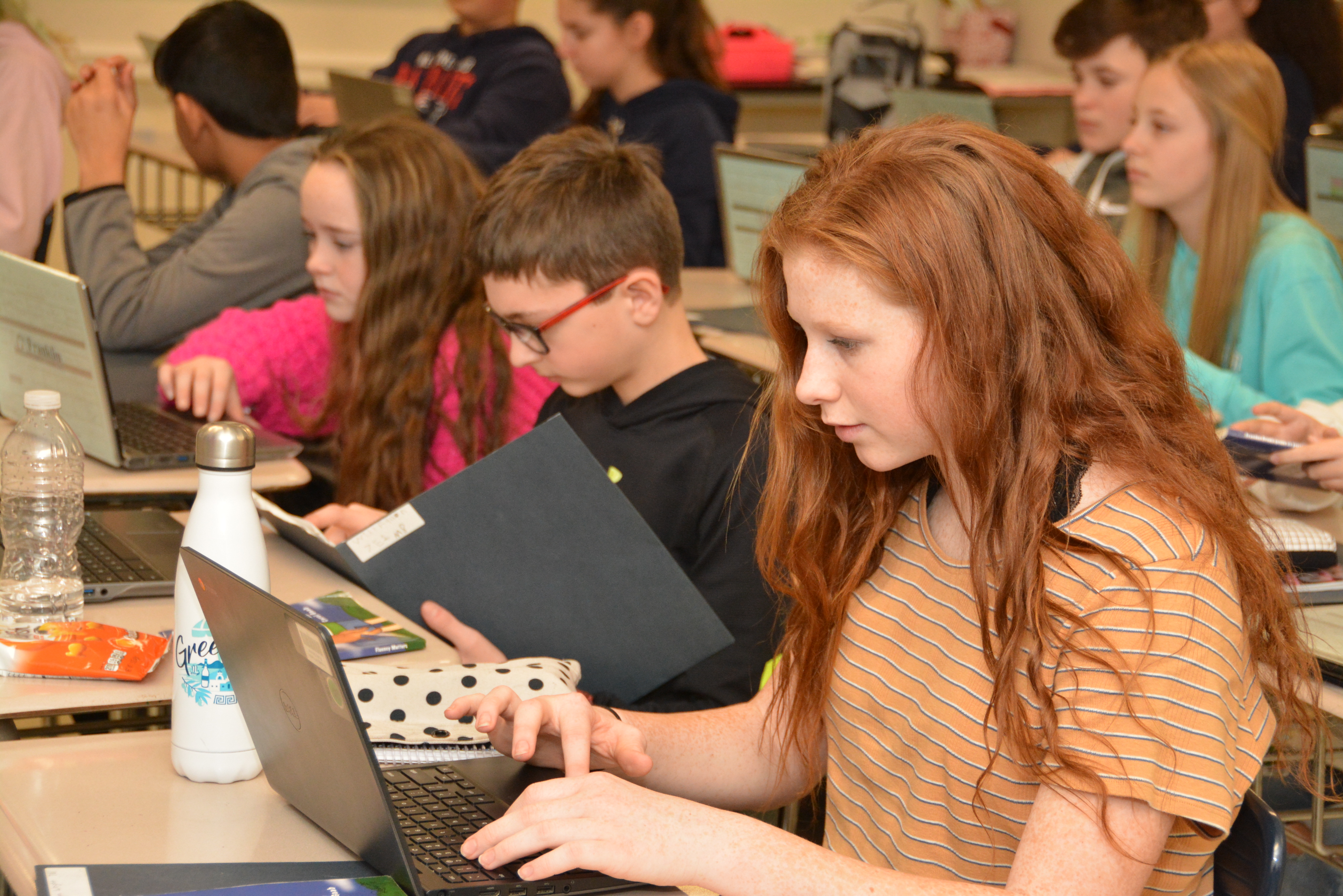 Students studying