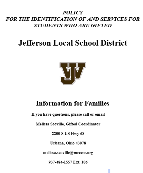 Cover to Gifted Policy