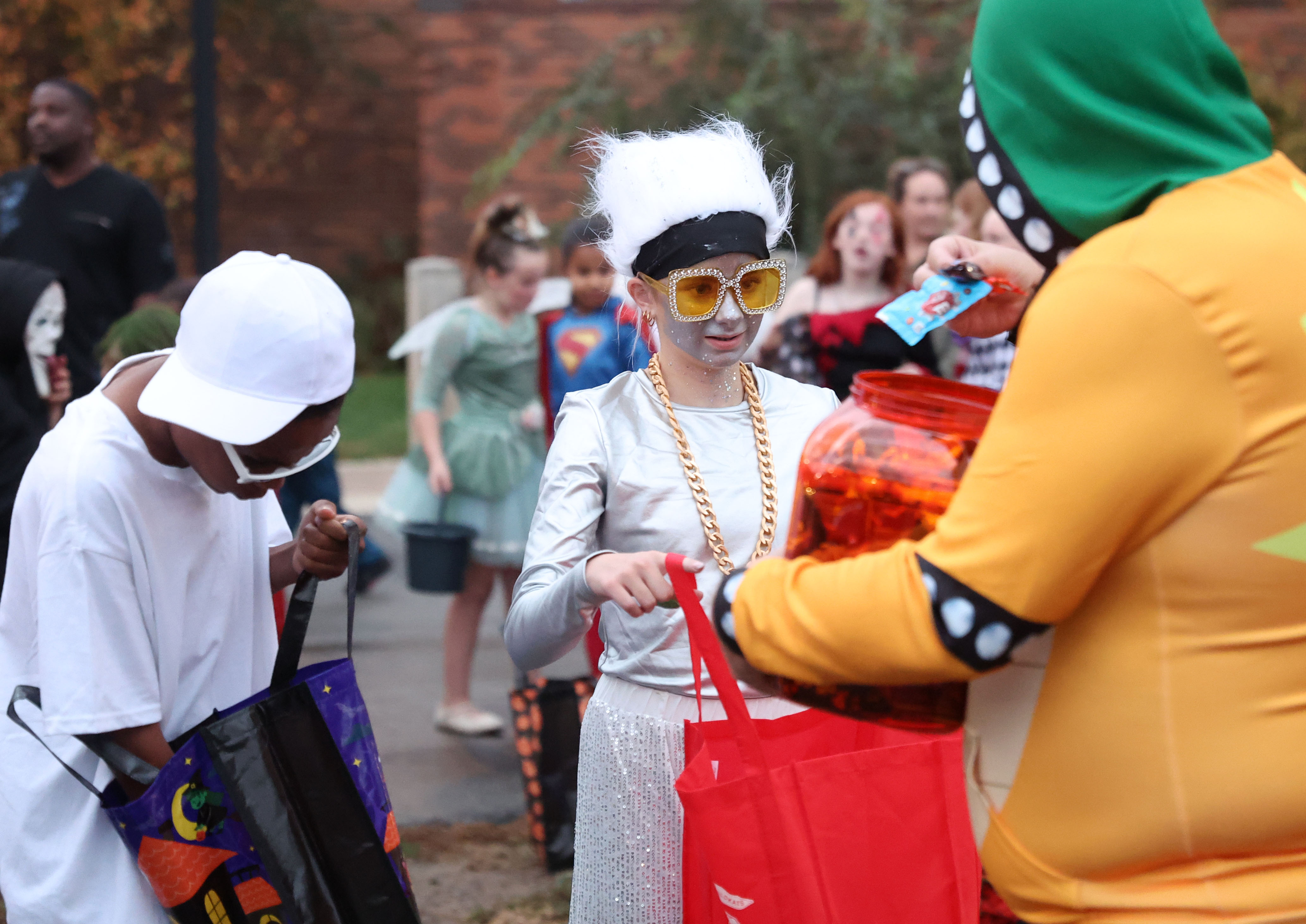 Students in costume Trunk-or-Treat
