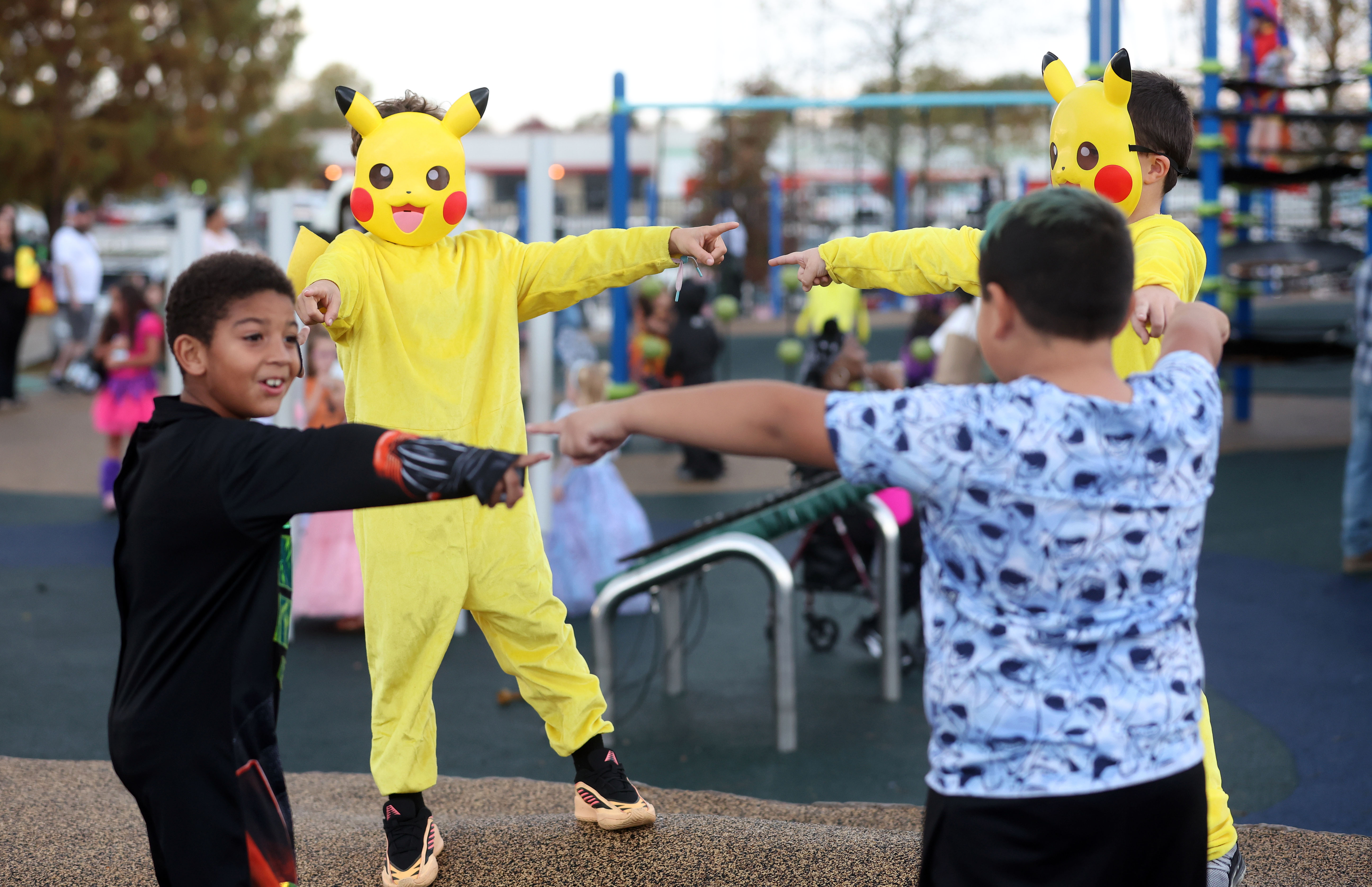 Students in costume Trunk-or-Treat