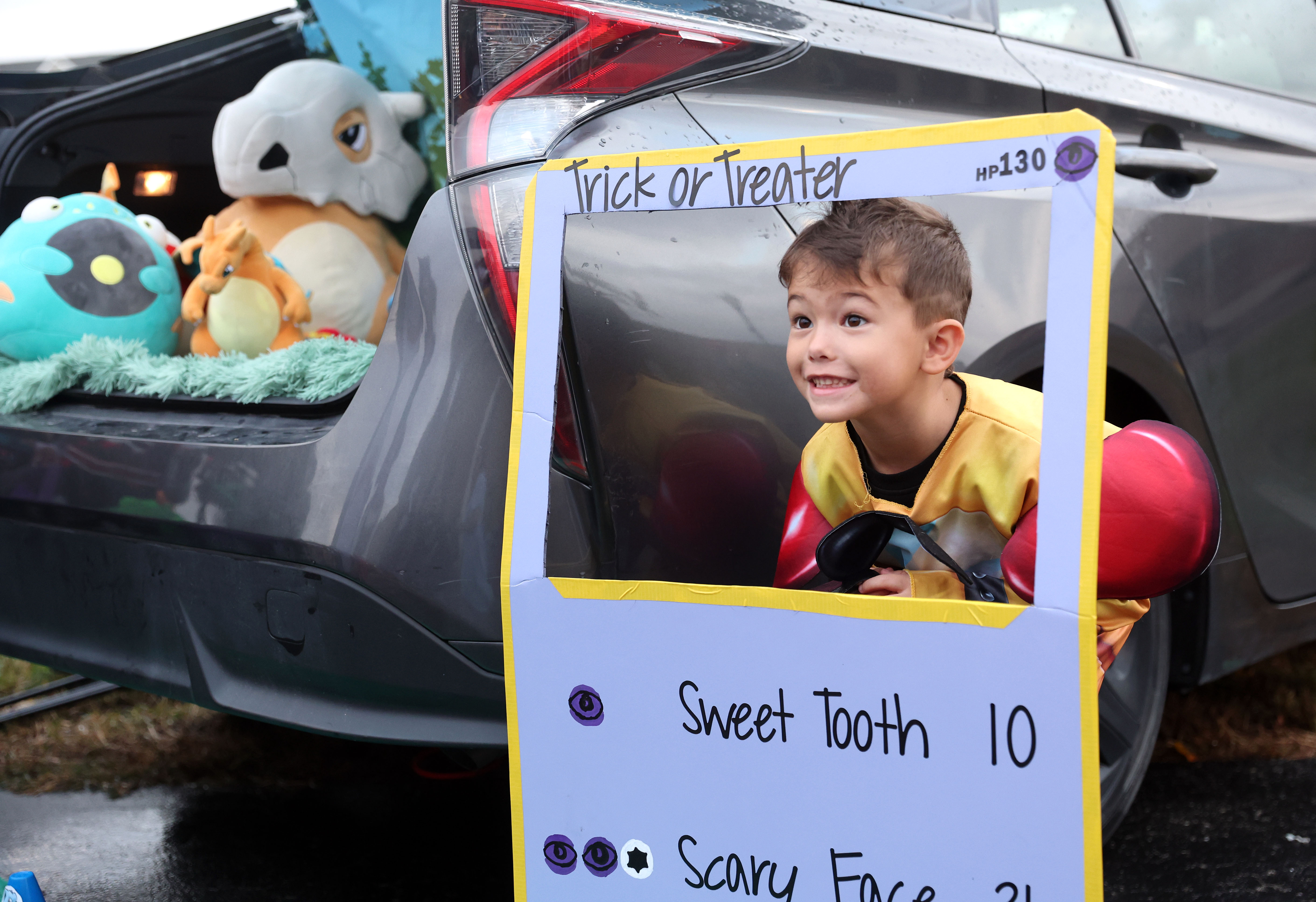 Students in costume Trunk-or-Treat