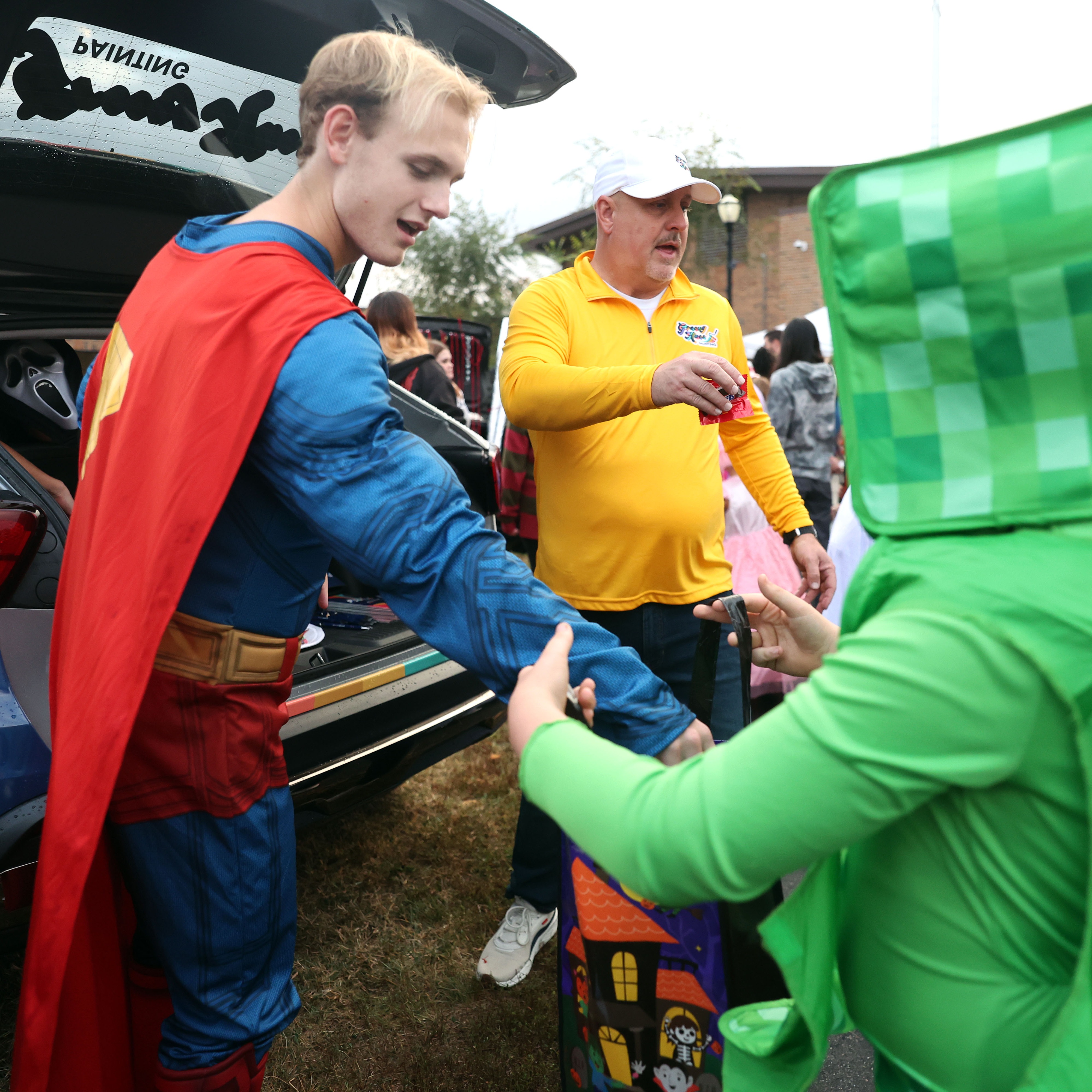 Students in costume Trunk-or-Treat