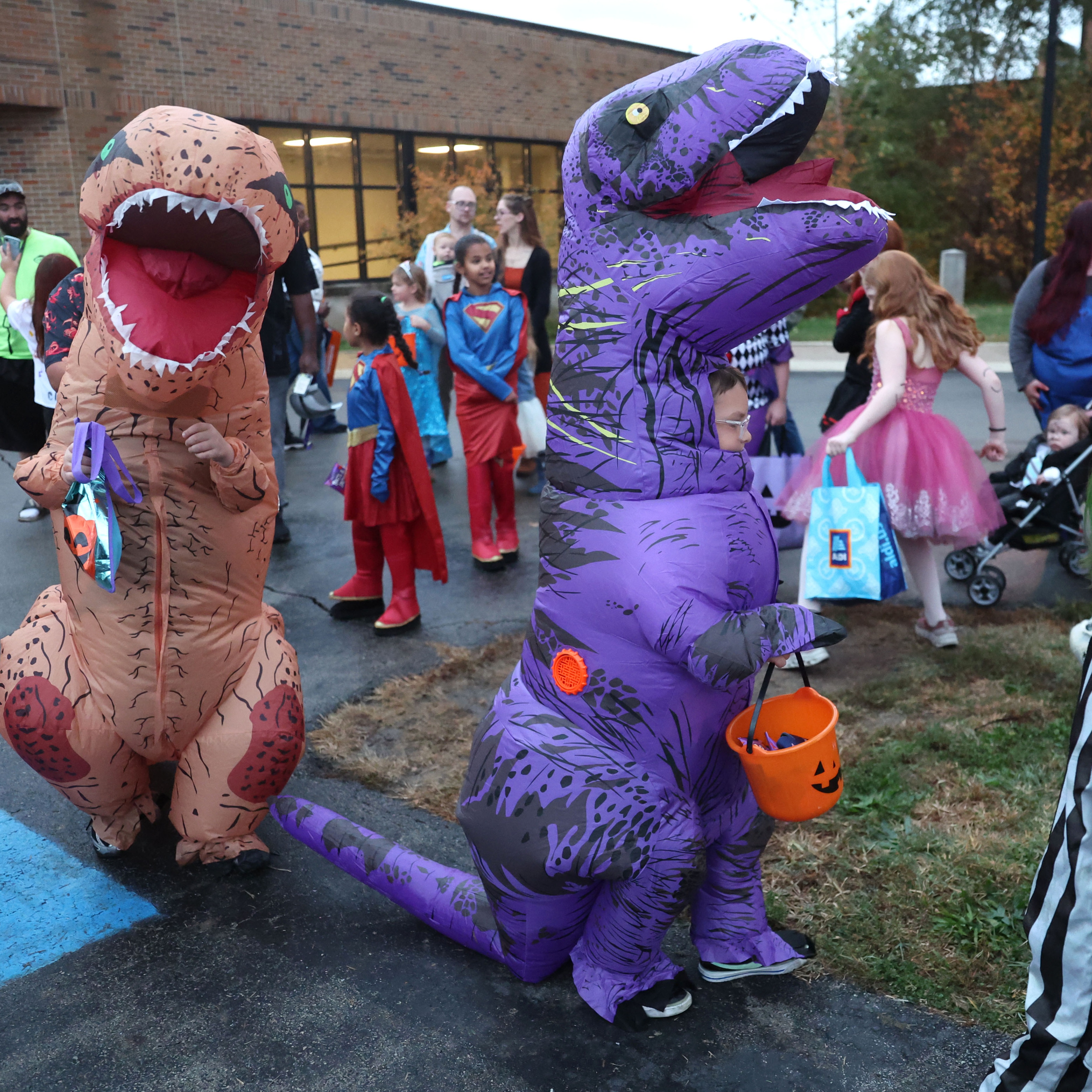 Students in costume Trunk-or-Treat