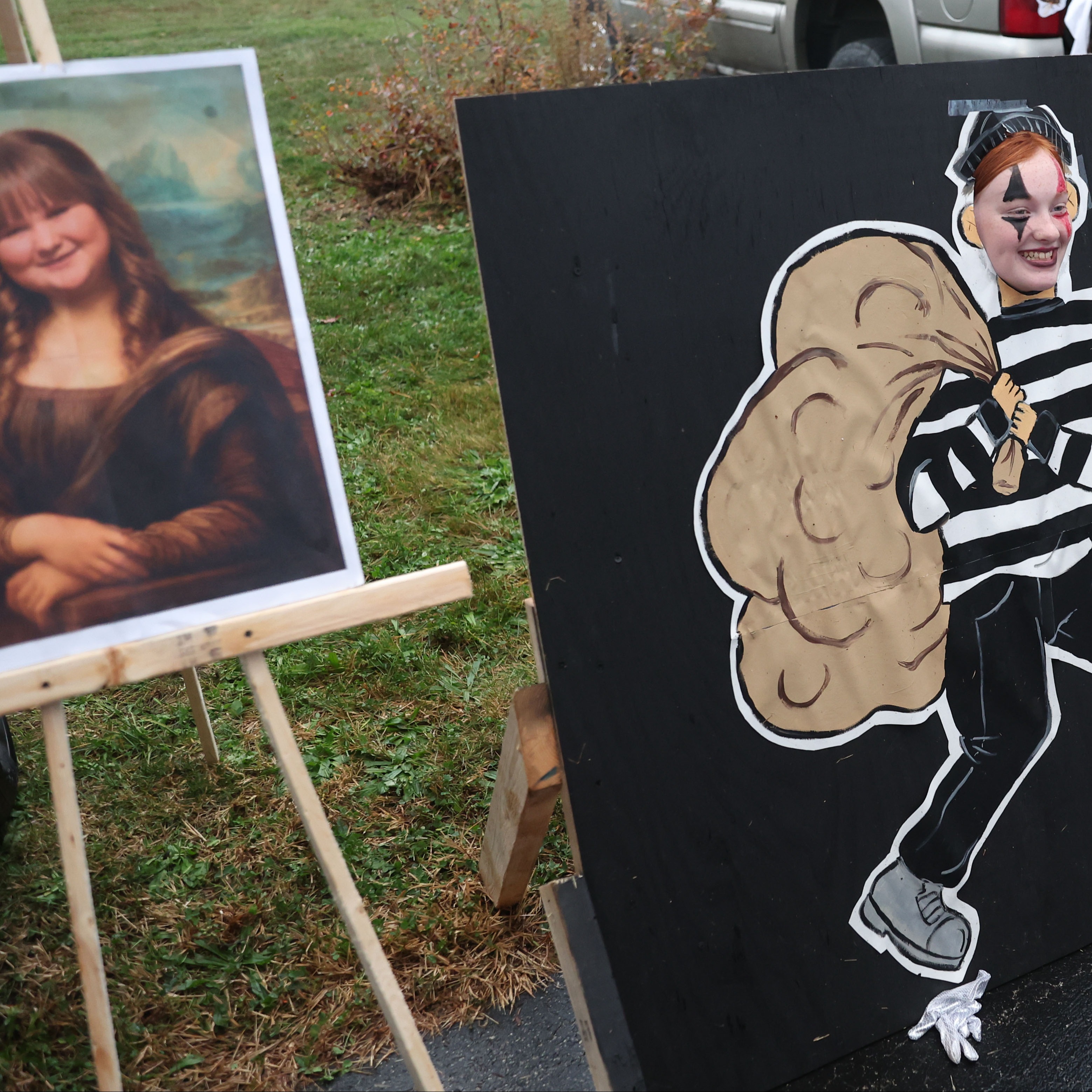 Students in costume Trunk-or-Treat