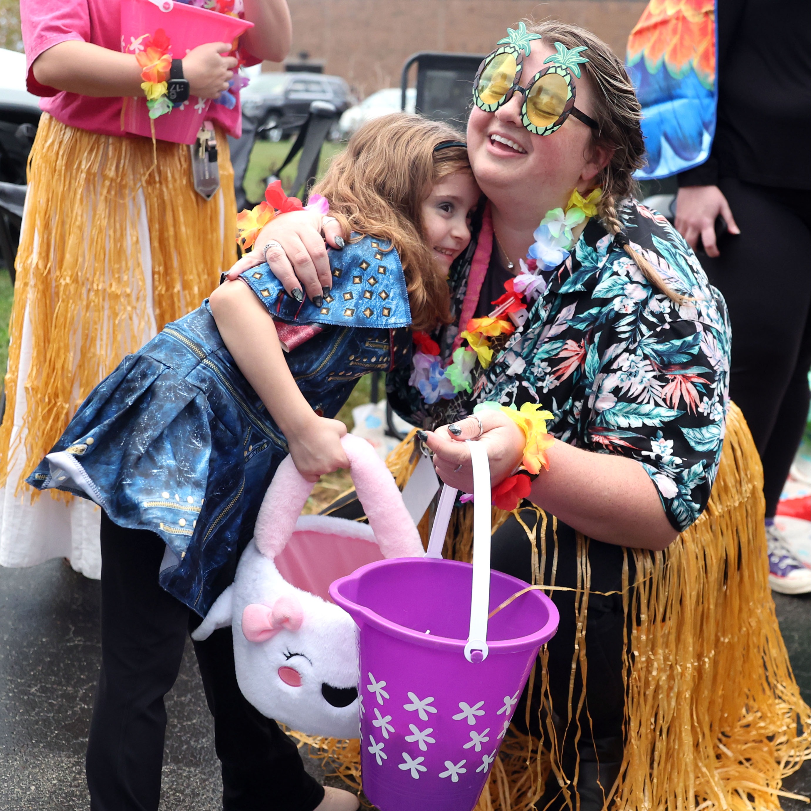 Students in costume Trunk-or-Treat