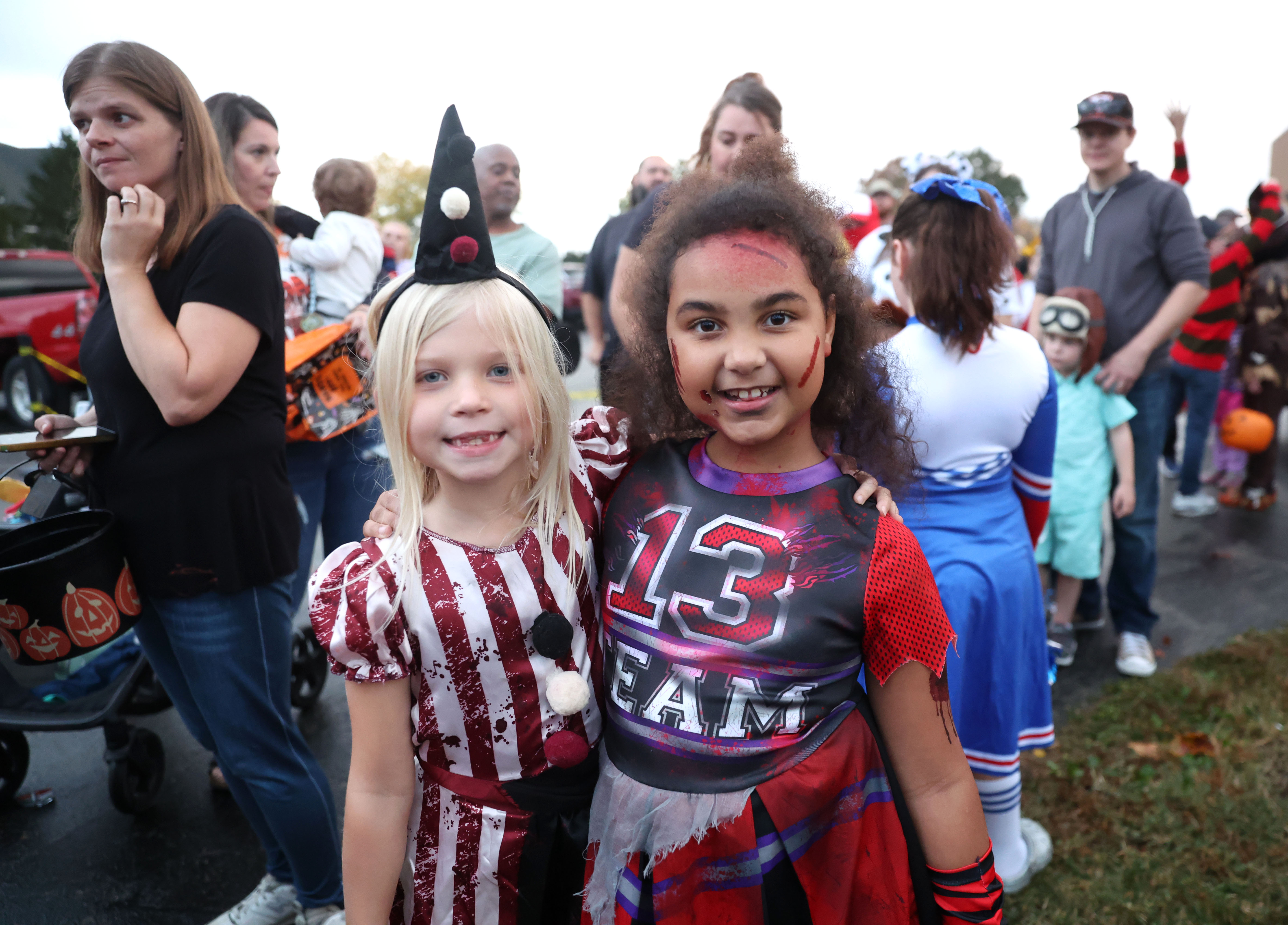 Students in costume Trunk-or-Treat