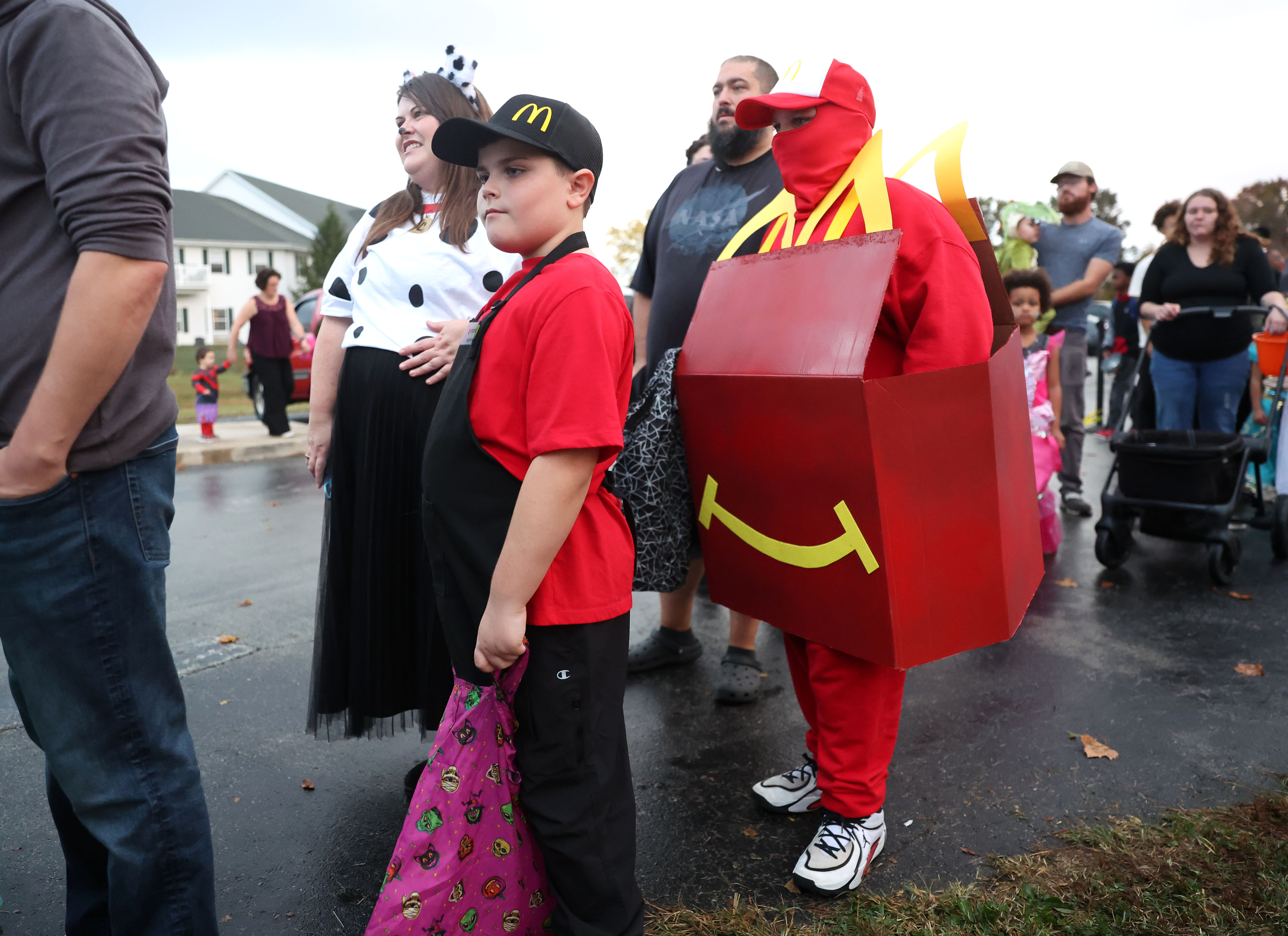 Students in costume Trunk-or-Treat